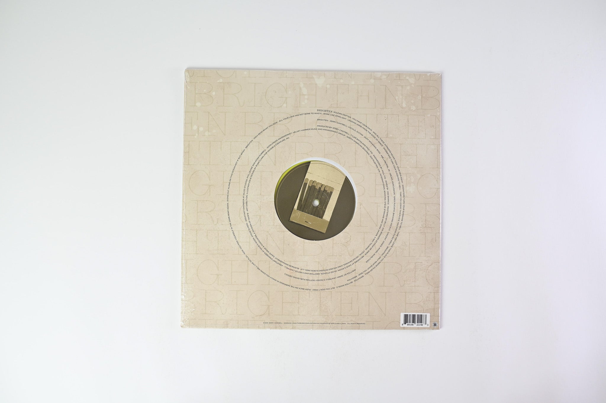 Jerry Cantrell - Brighten on Double J Music - Sealed Yellow Vinyl