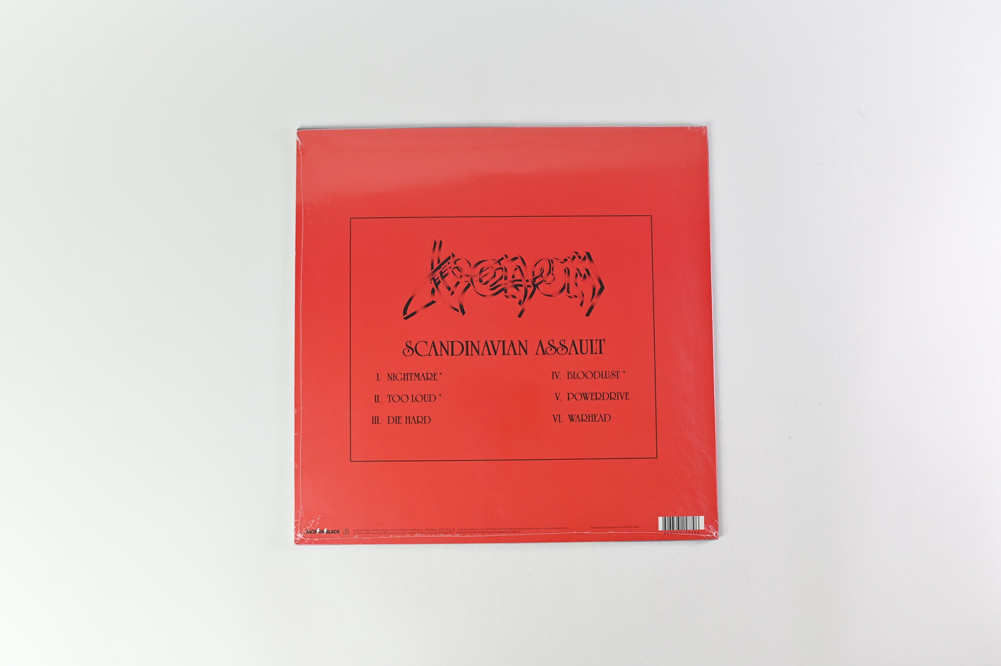 Venom - Scandinavian Assault on Back on Black With With Pink Splatter 45 RPM Reissue Sealed