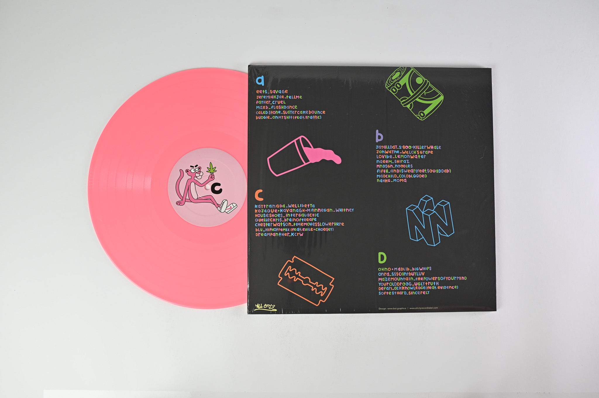 Various - Gangster Music Vol. 1 on All City Records Ltd Pink Vinyl