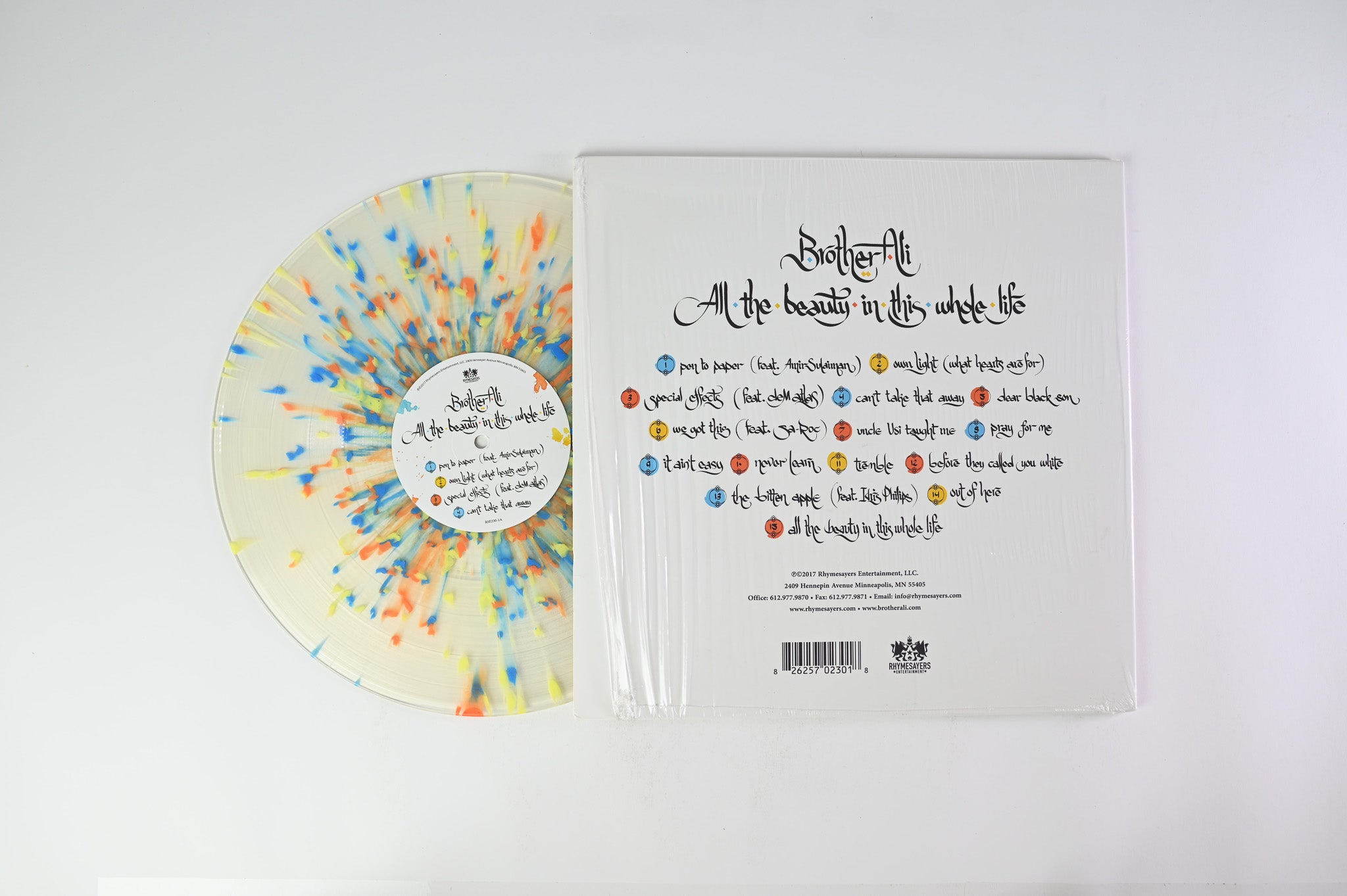 Brother Ali - All The Beauty In This Whole Life on Rhymesayers 3 Color Splatter Vinyl
