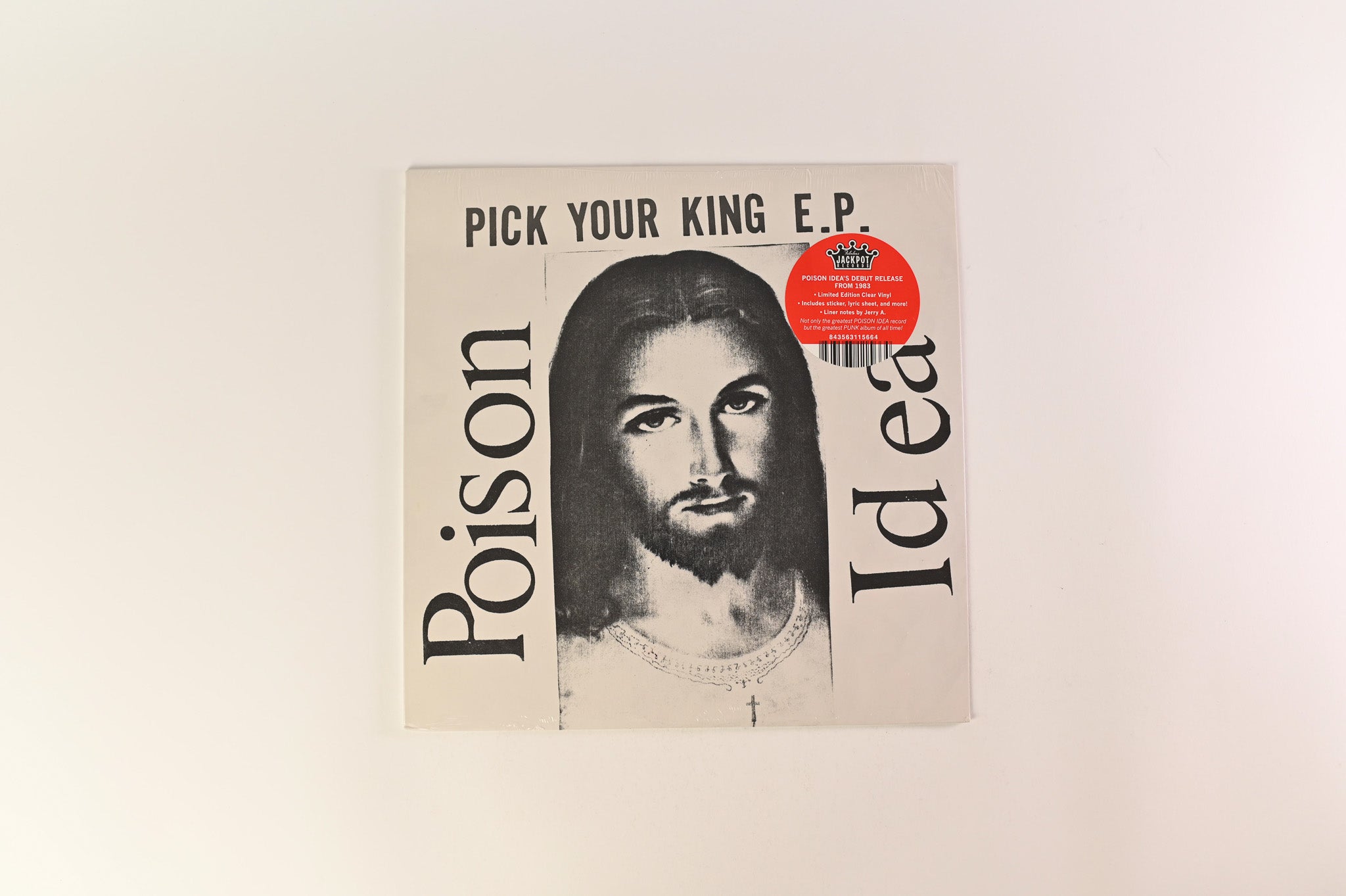 Poison Idea - Pick Your King E.P. on Jackpot Ltd 45 RPM Clear Vinyl Reissue Sealed