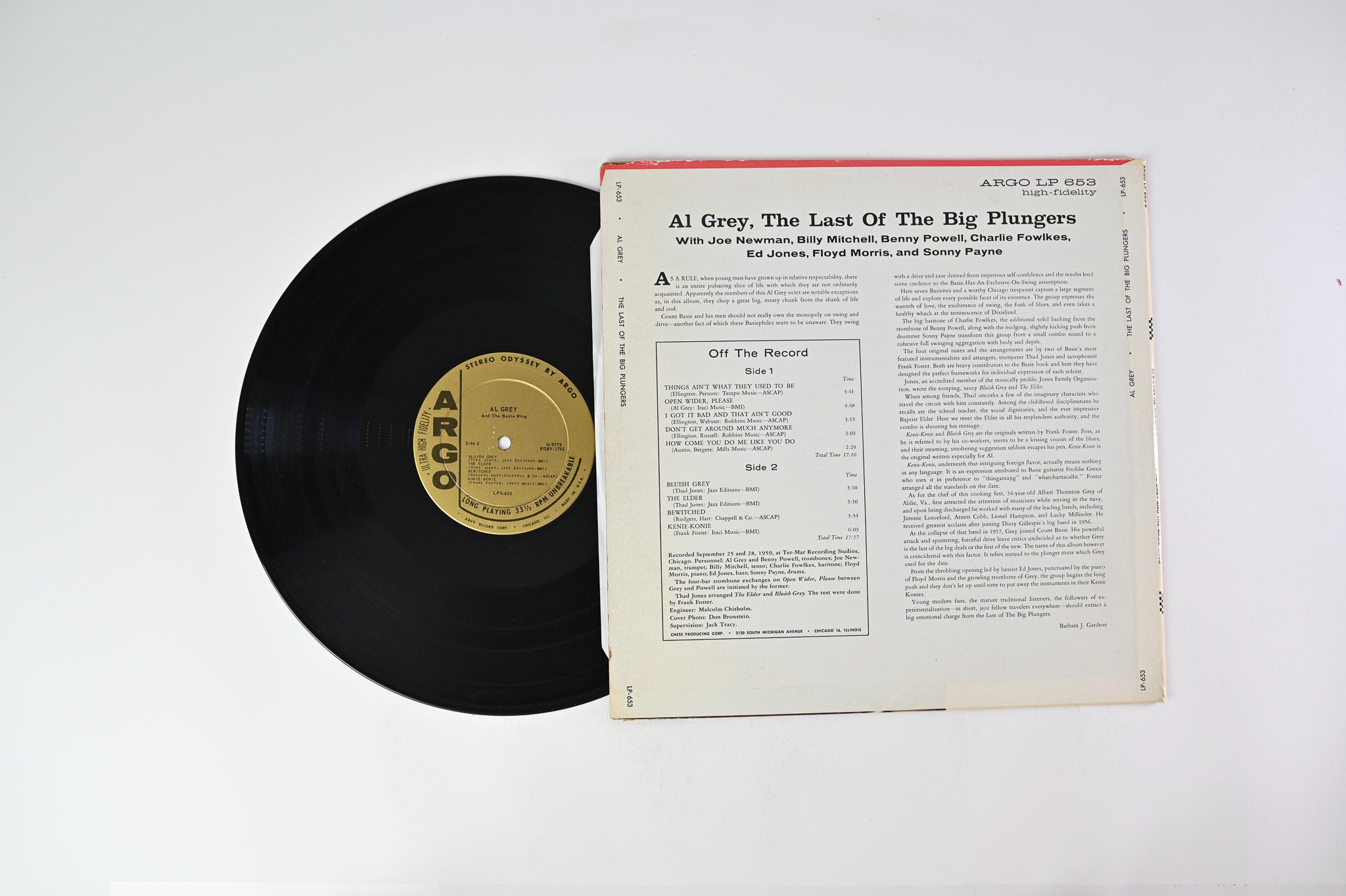 Al Grey And The Basie Wing - The Last Of The Big Plungers on Argo Stereo DG