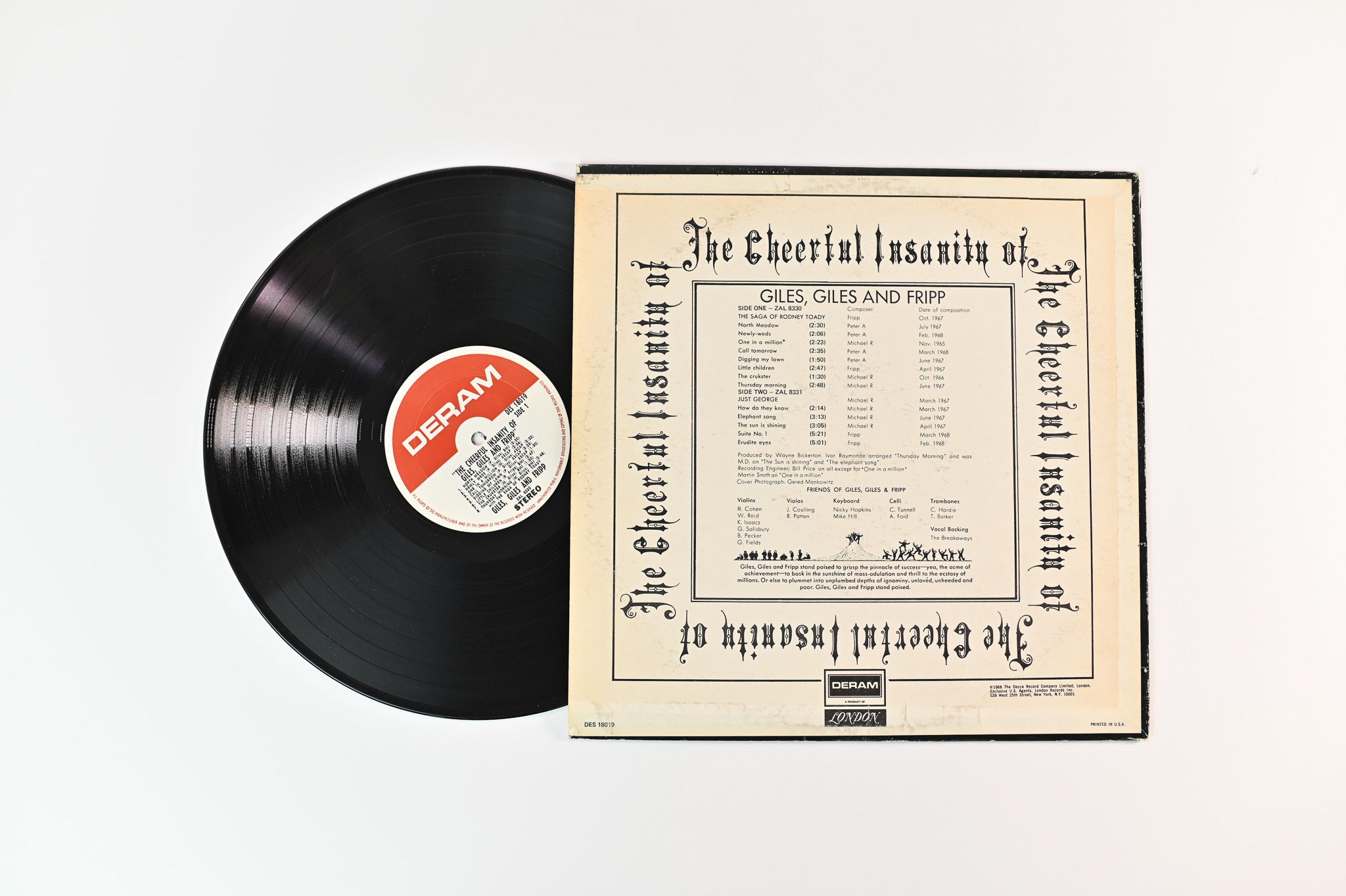Giles, Giles And Fripp - The Cheerful Insanity Of Giles, Giles And Fripp on Deram