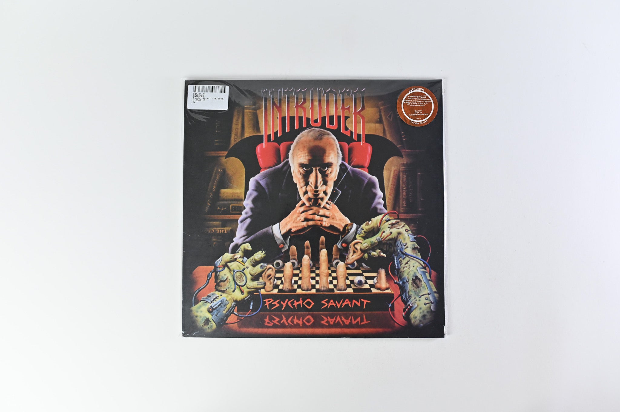 Intruder - Psycho Savant on Lusitanian Music Ltd Brown Marble Reissue