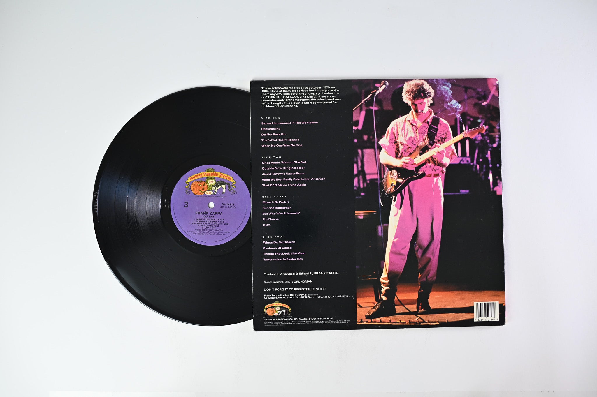 Frank Zappa - Guitar on Barking Pumpkin Records