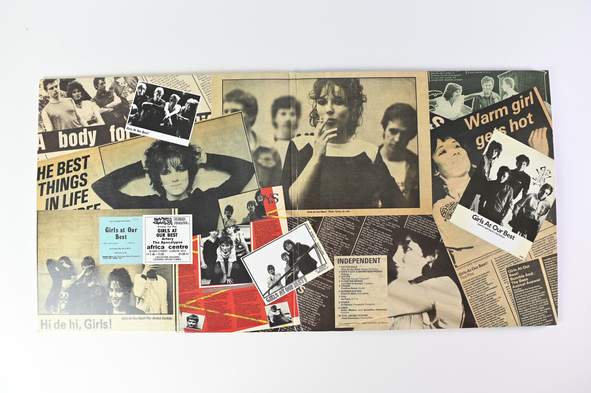 Girls At Our Best - Pleasure on Optic Nerve Numbered Yellow Clear Splatter Reissue