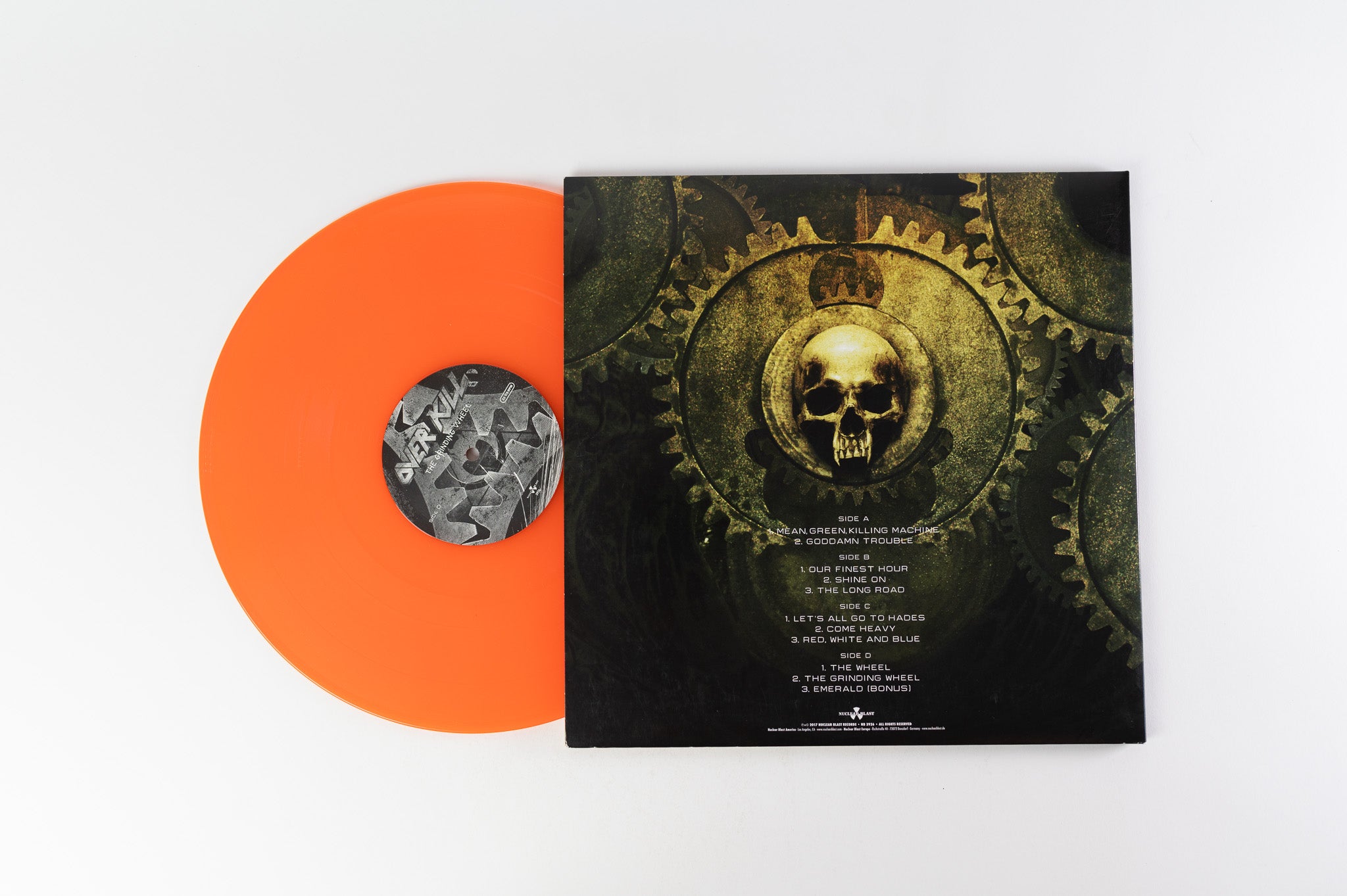 Overkill - The Grinding Wheel on Nuclear Blast Limited Editiom Orange Vinyl