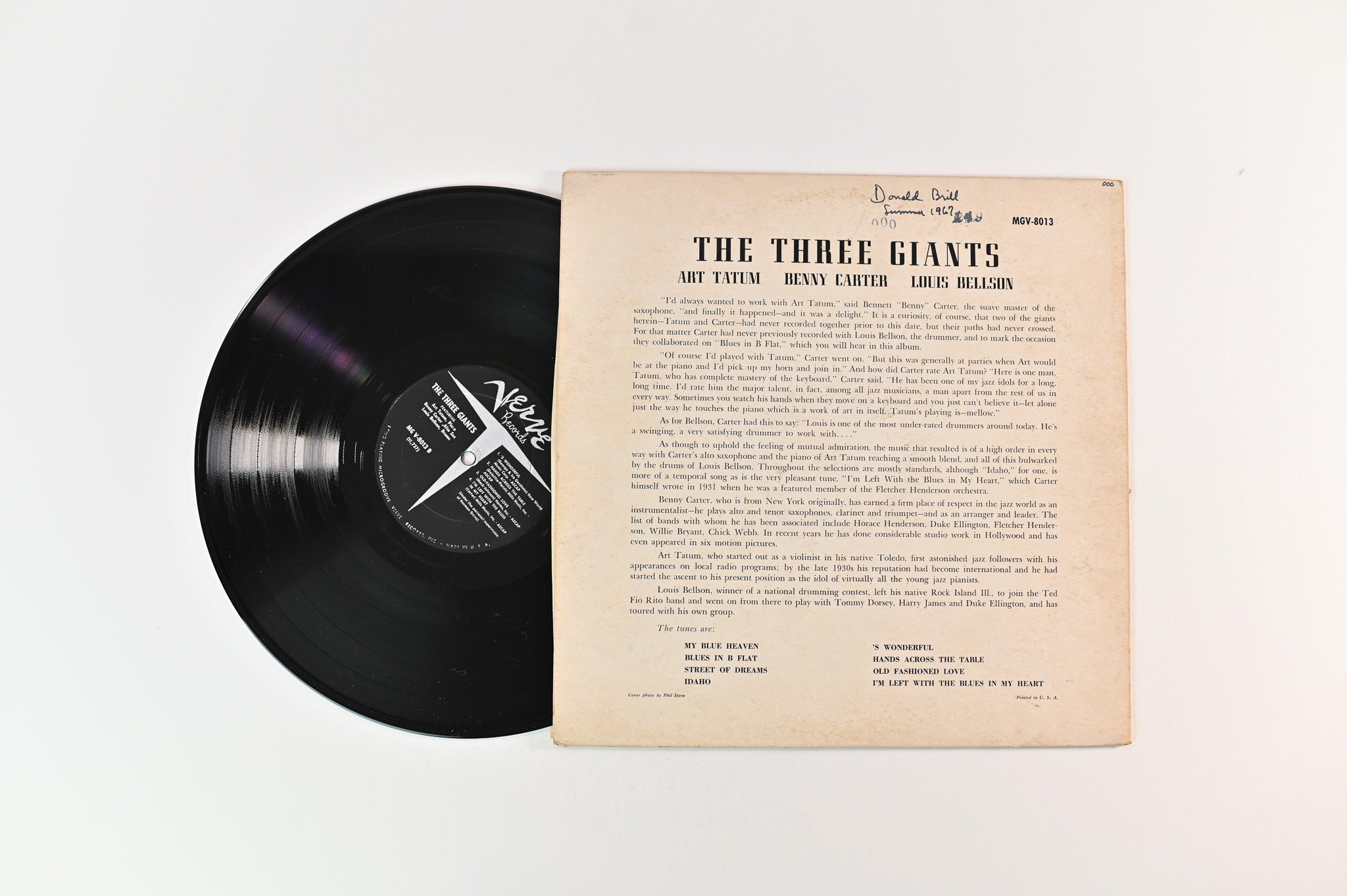 Art Tatum - The Three Giants on Verve Records