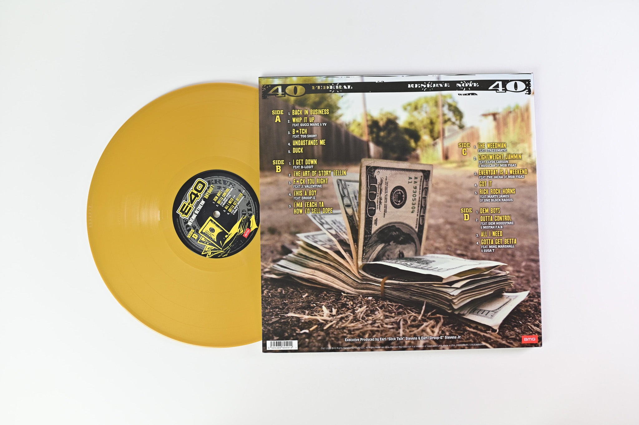 E-40 - Revenue Retrievin' Day Shift on BMG - Gold Vinyl RSD 2023