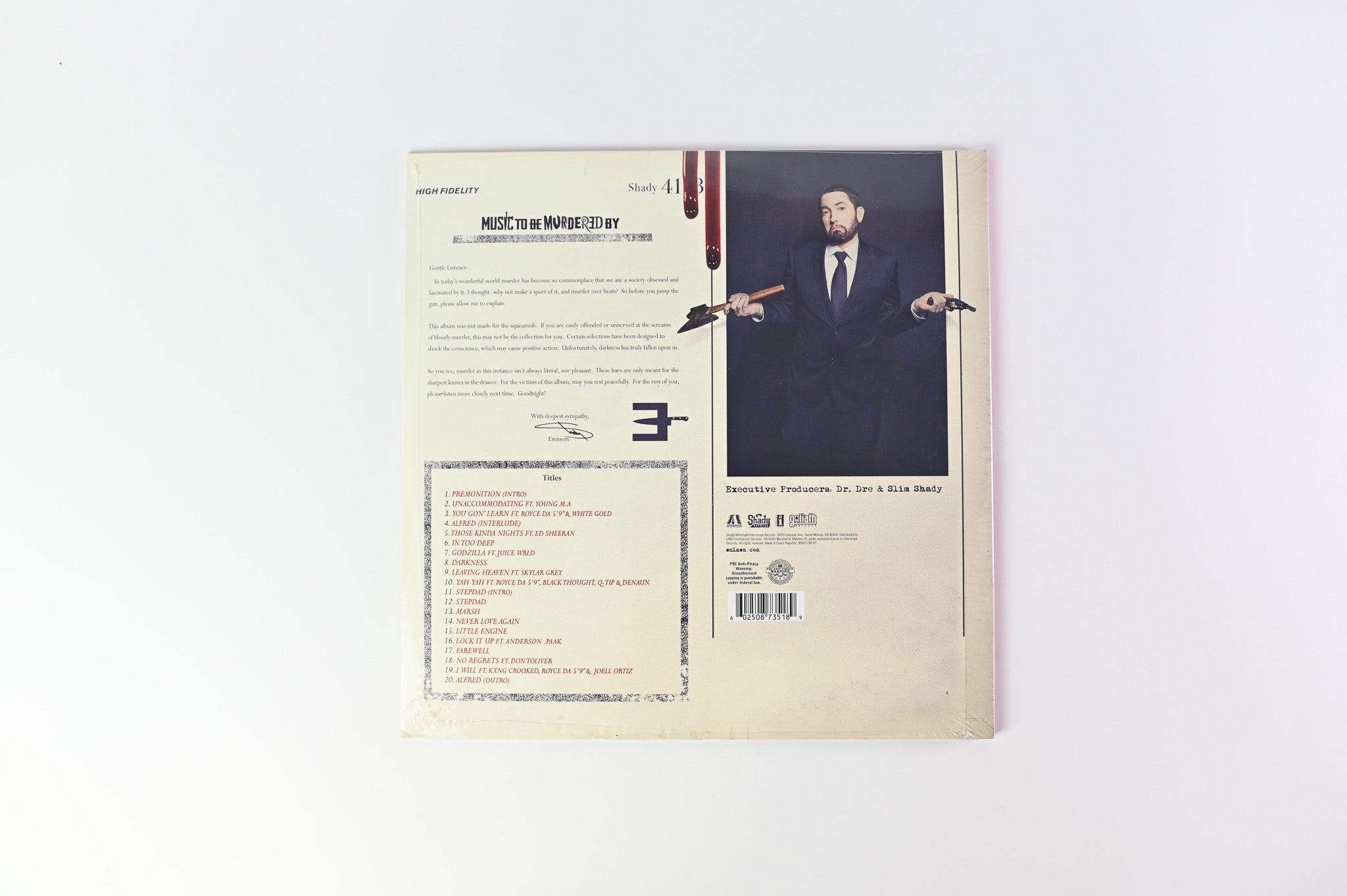 Eminem - Music To Be Murdered By on Aftermath Ltd Red w/Black Splatter Sealed