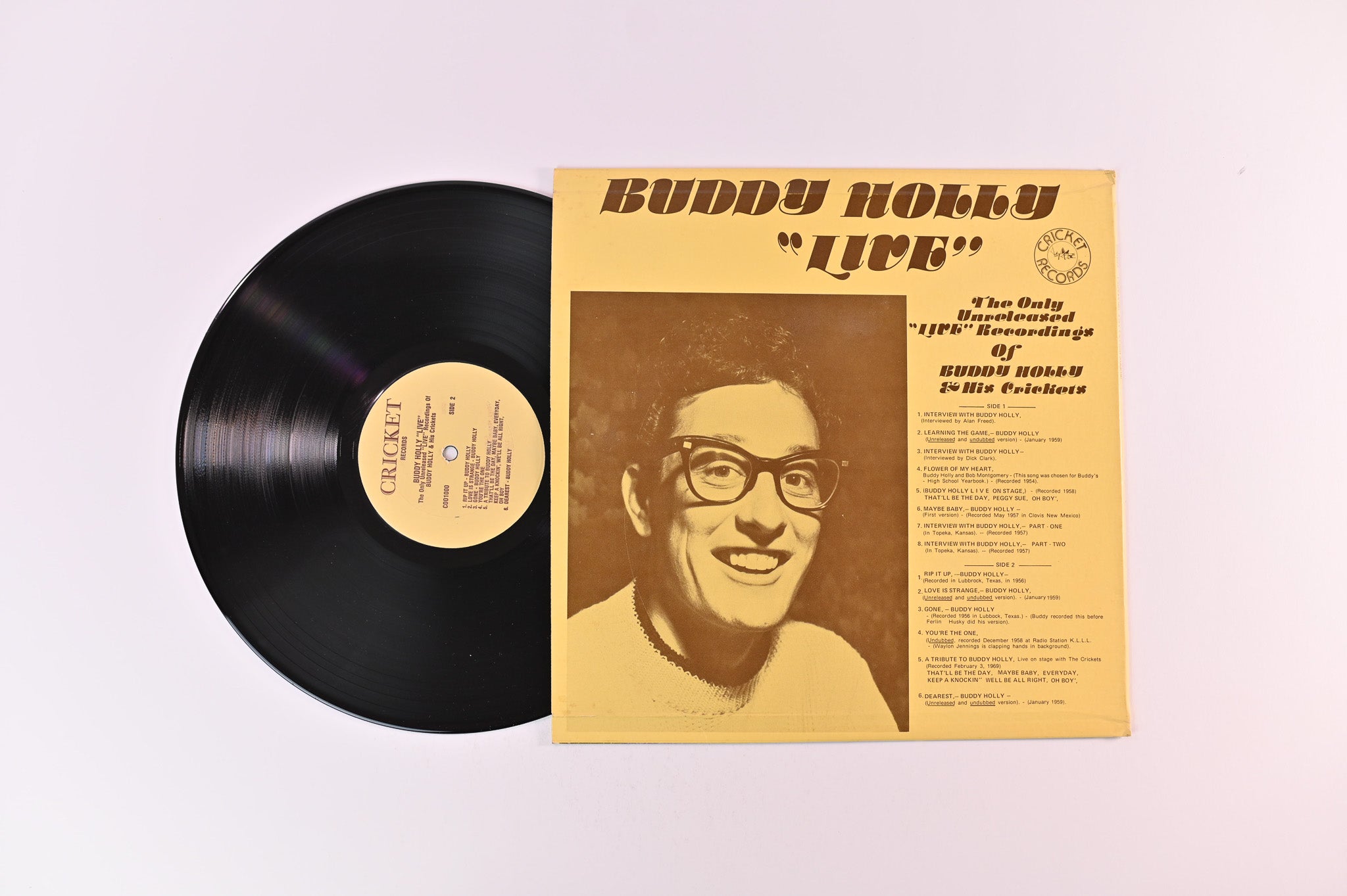 Buddy Holly - Buddy Holly "Live" on Cricket Records - Unofficial pressing