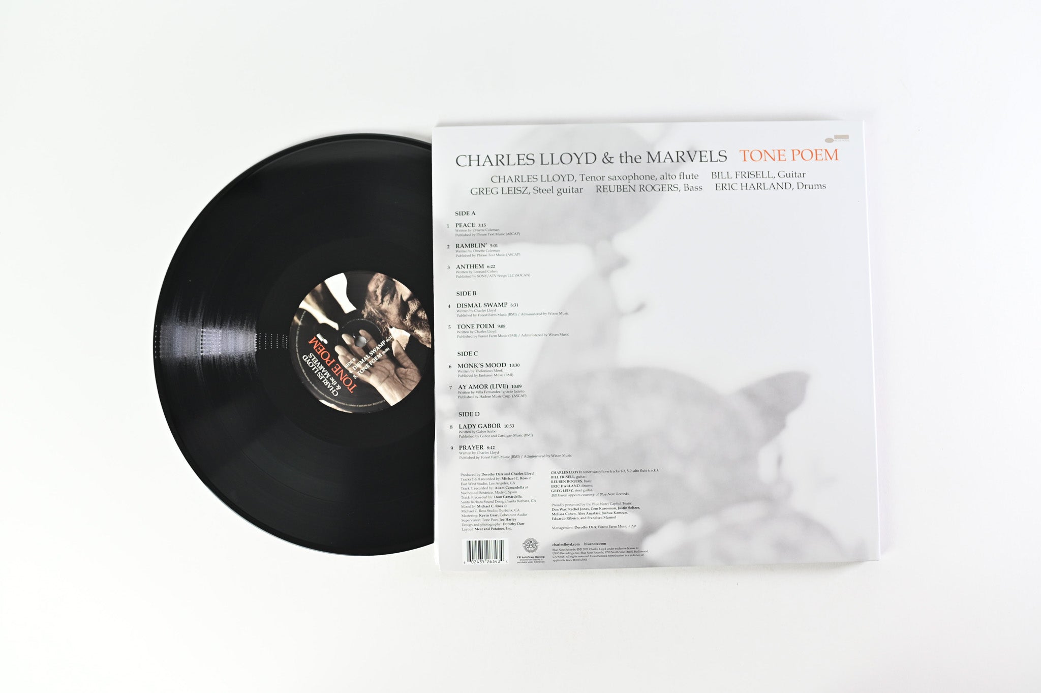 Charles Lloyd & The Marvels - Tone Poem on Blue Note Tone Poem Series 180 Gram