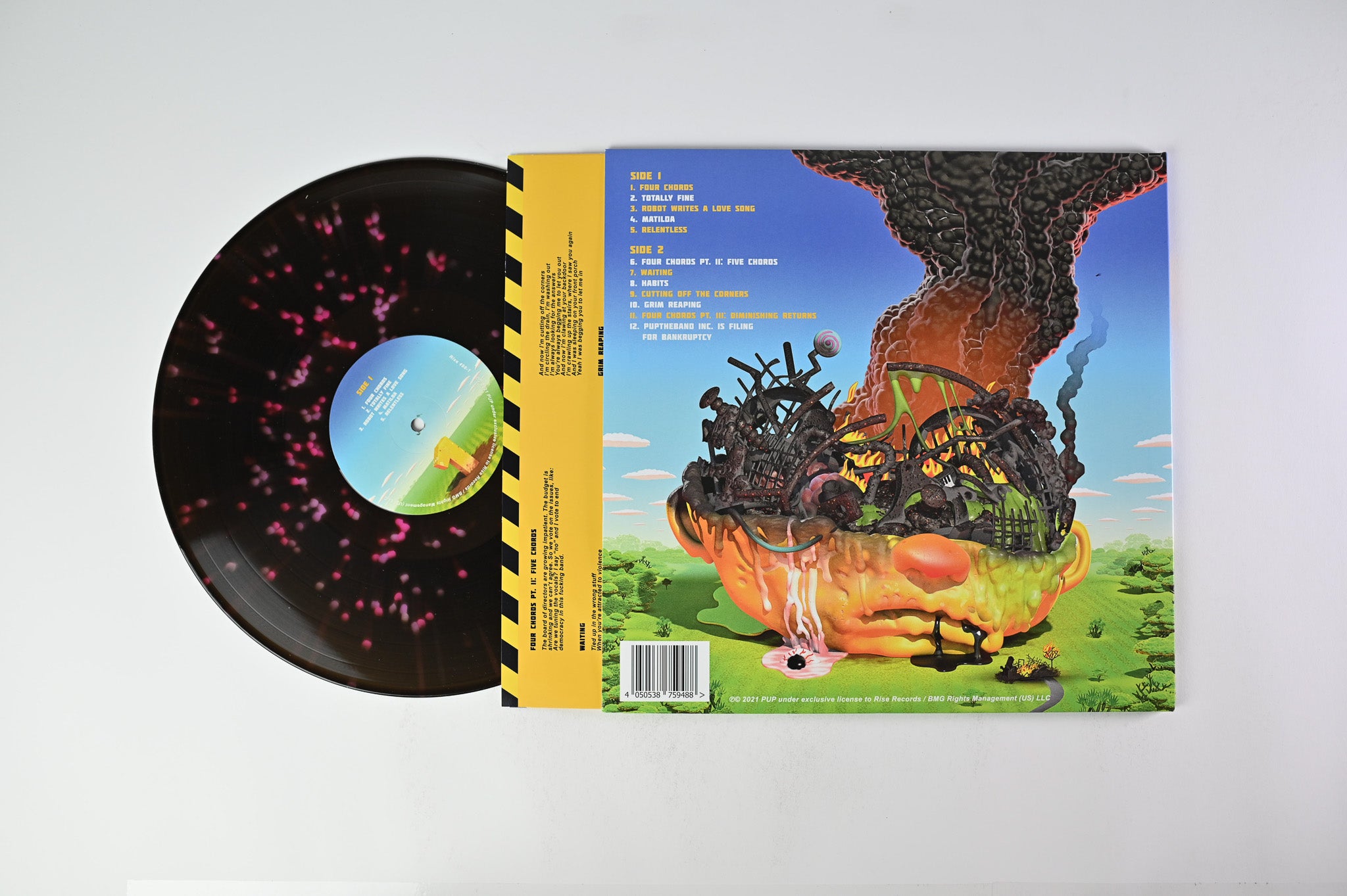 Pup - The Unraveling Of Puptheband on Rise Records - Black With Coral And Violet Splatter