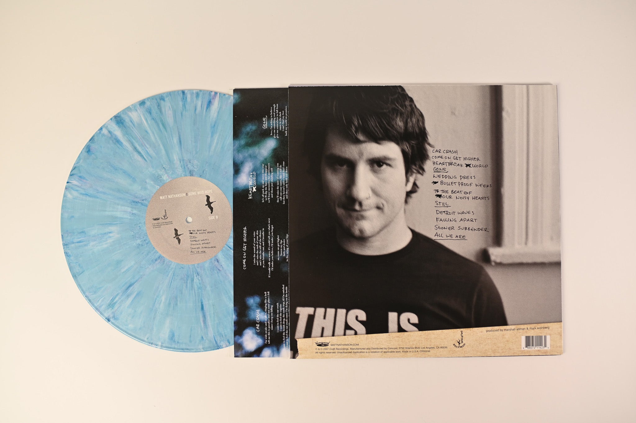 Matt Nathanson - Some Mad Hope Craft REcordings Ltd RSD Black Friday 2019 Sky Blue