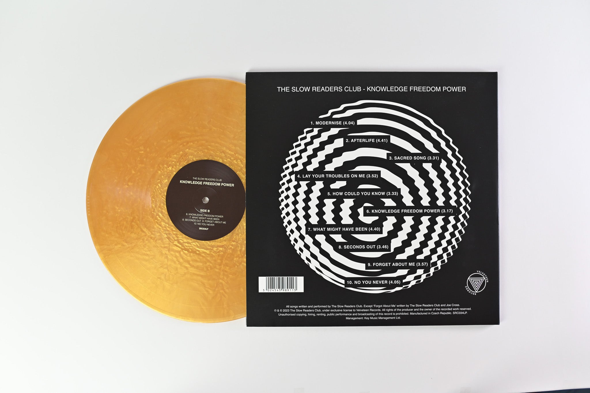 The Slow Readers Club - Knowledge Freedom Power on Velveteen Special Ltd Blackout Edition Gold Vinyl