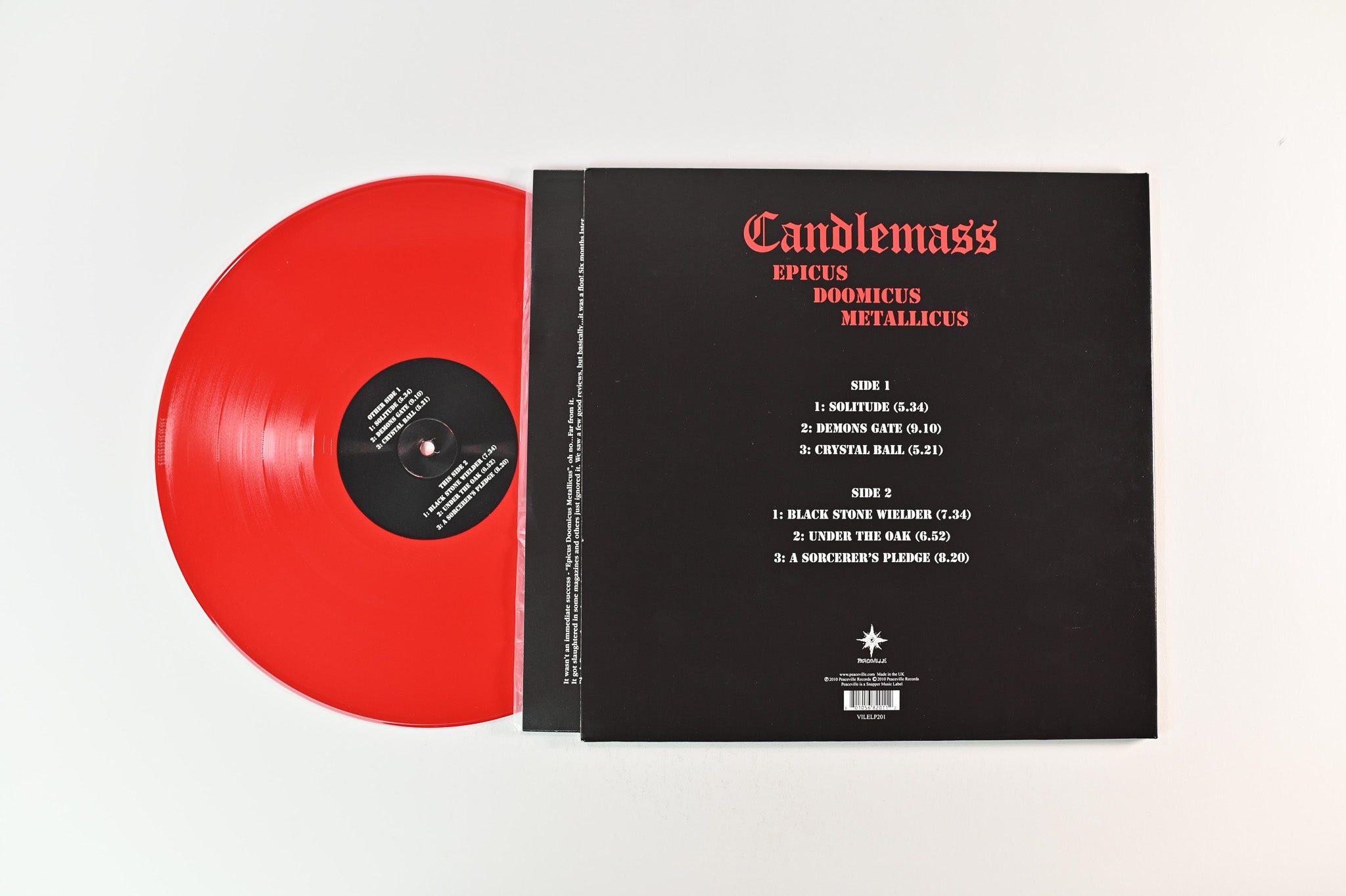 Candlemass - Epicus Doomicus Metallicus on Peaceville Ltd Red Vinyl Reissue