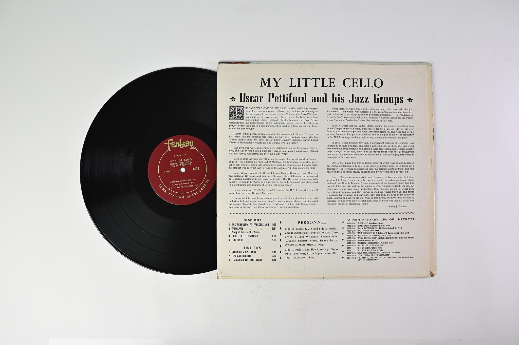 Oscar Pettiford And His Jazz Groups - My Little Cello on Fantasy - Mono