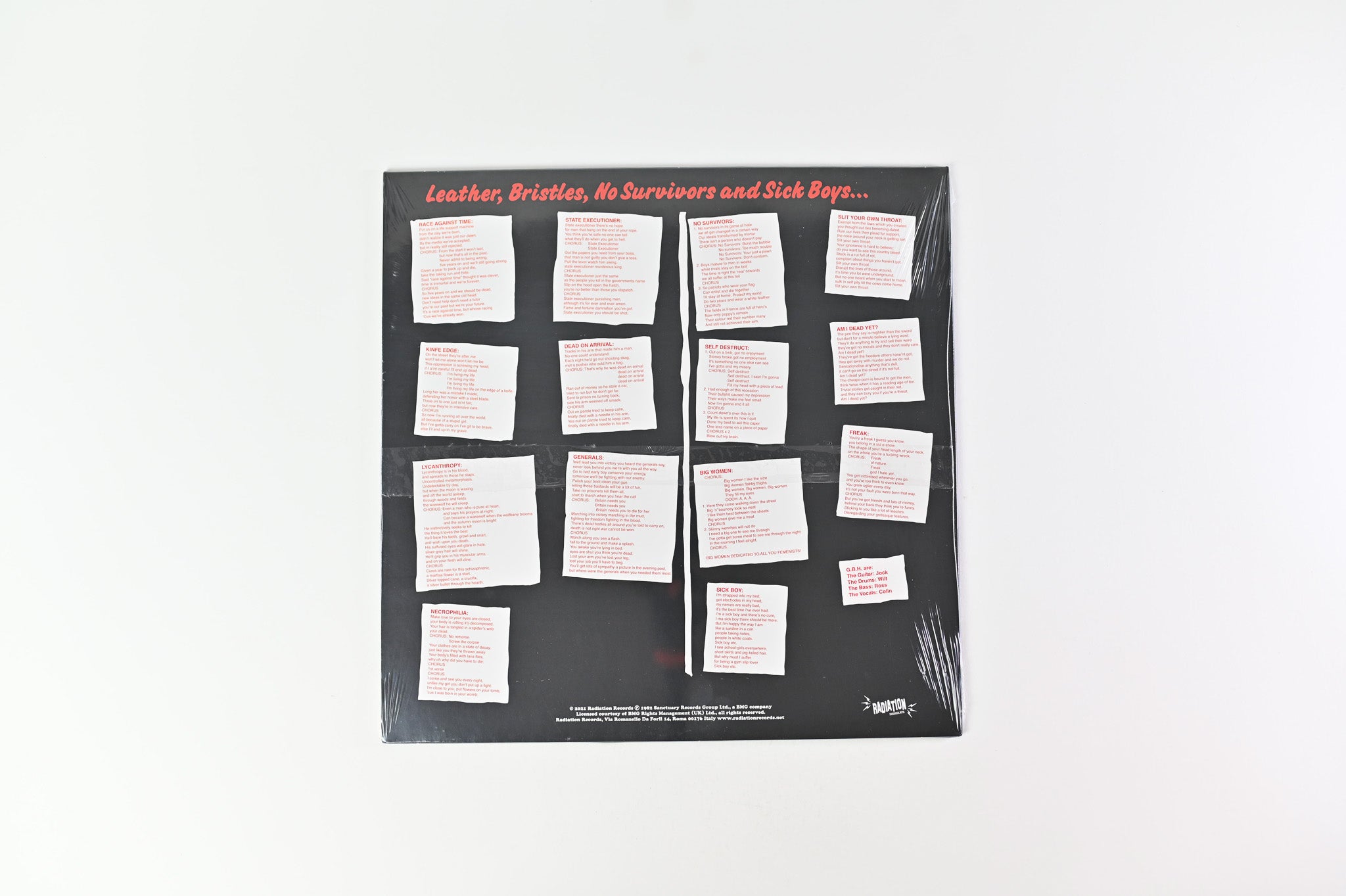 G.B.H. - Leather, Bristles, No Survivors And Sick Boys... on Radiation Reissues Sealed