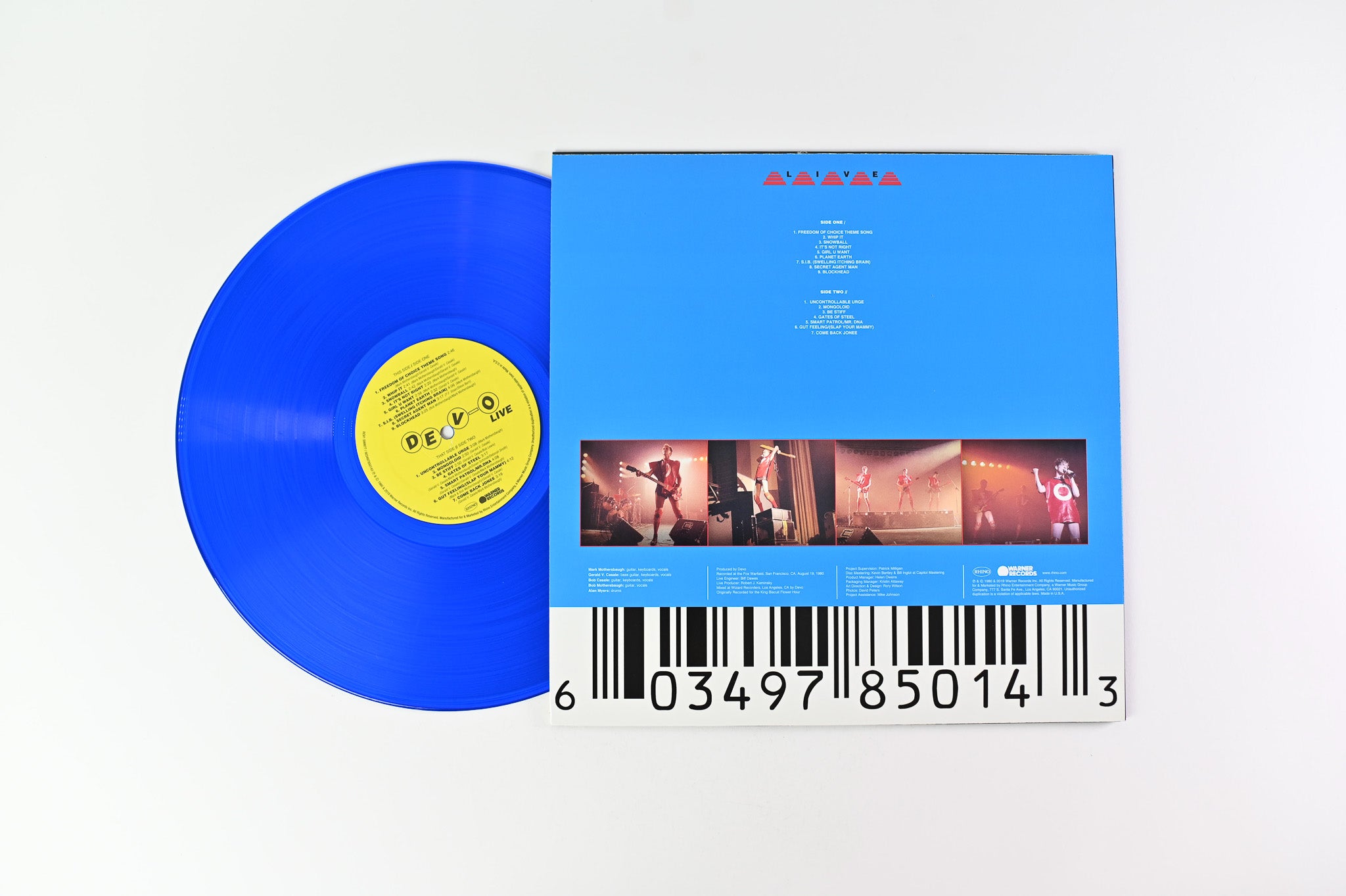 Devo - Dev-O Live on Rhino RSD BF 2019 Blue Translucent Reissue