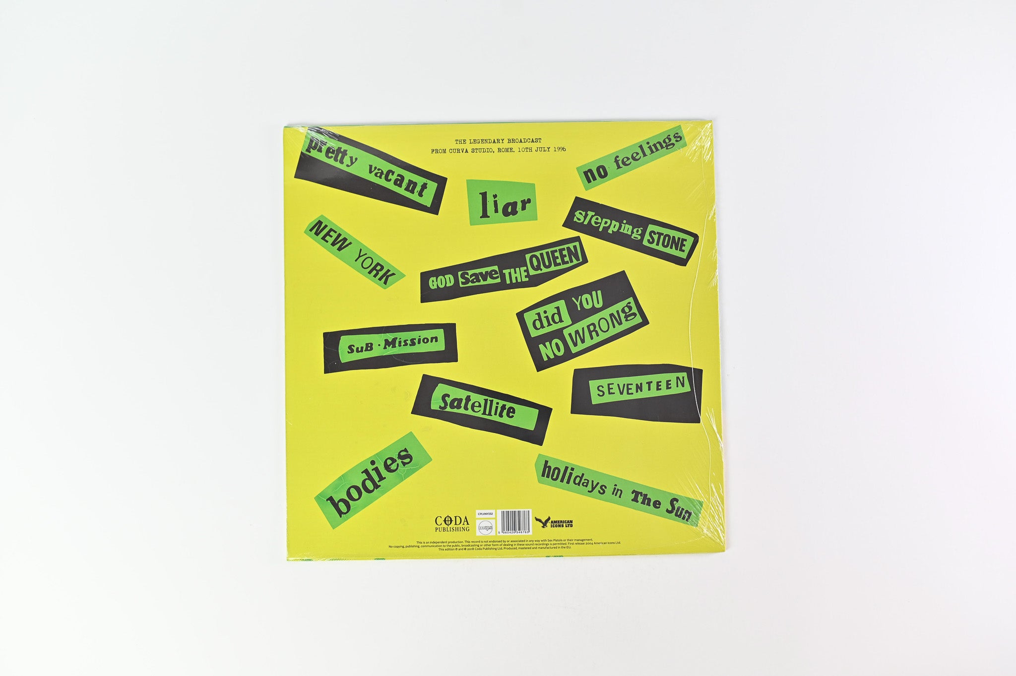 Sex Pistols - Anarchy In Rome Unofficial Snot Green Vinyl Sealed