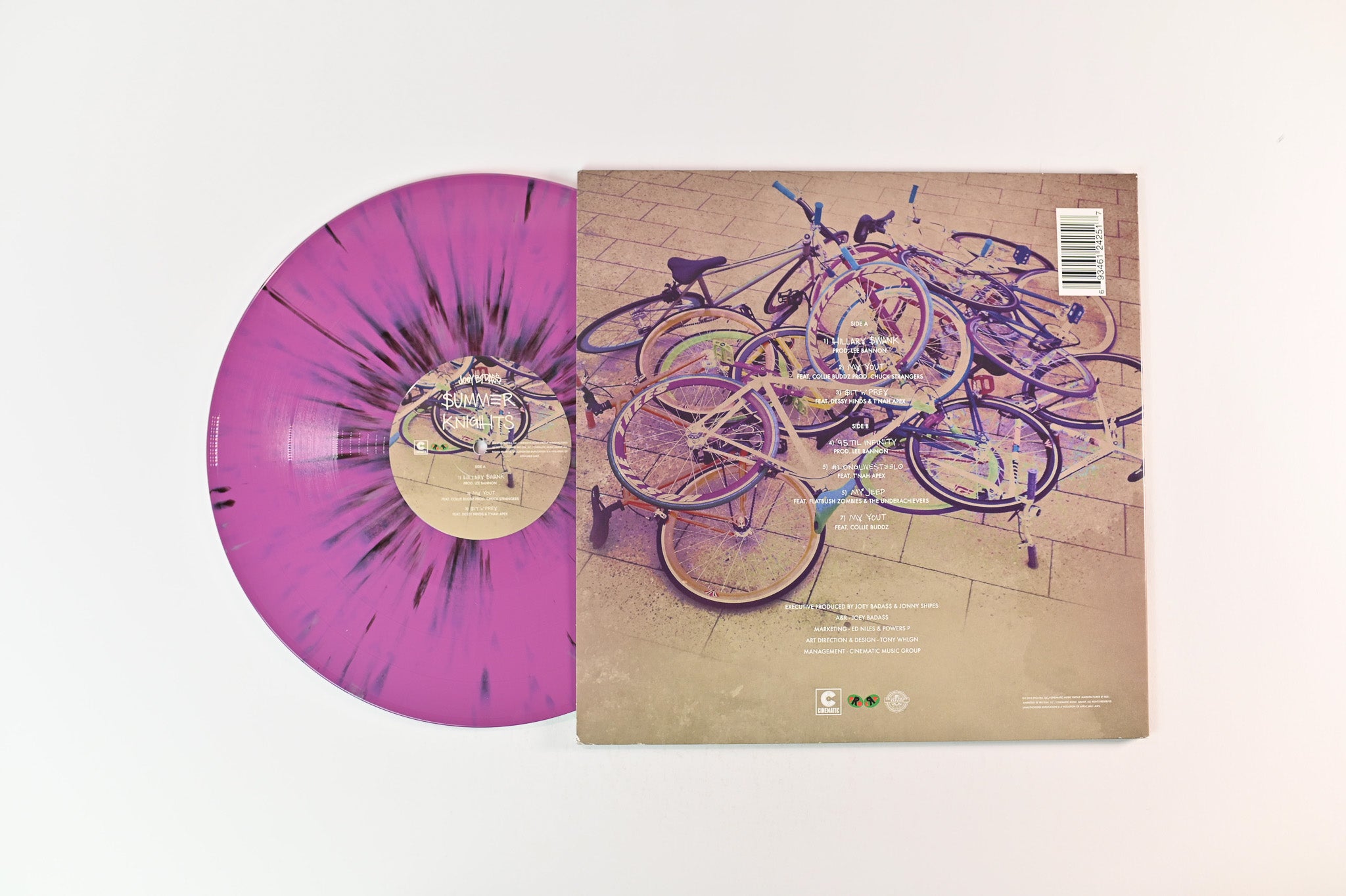 Joey Bada$$ - Summer Knights on Cinematic Music Group Purple w/ Black Splatter 12" EP Reissue