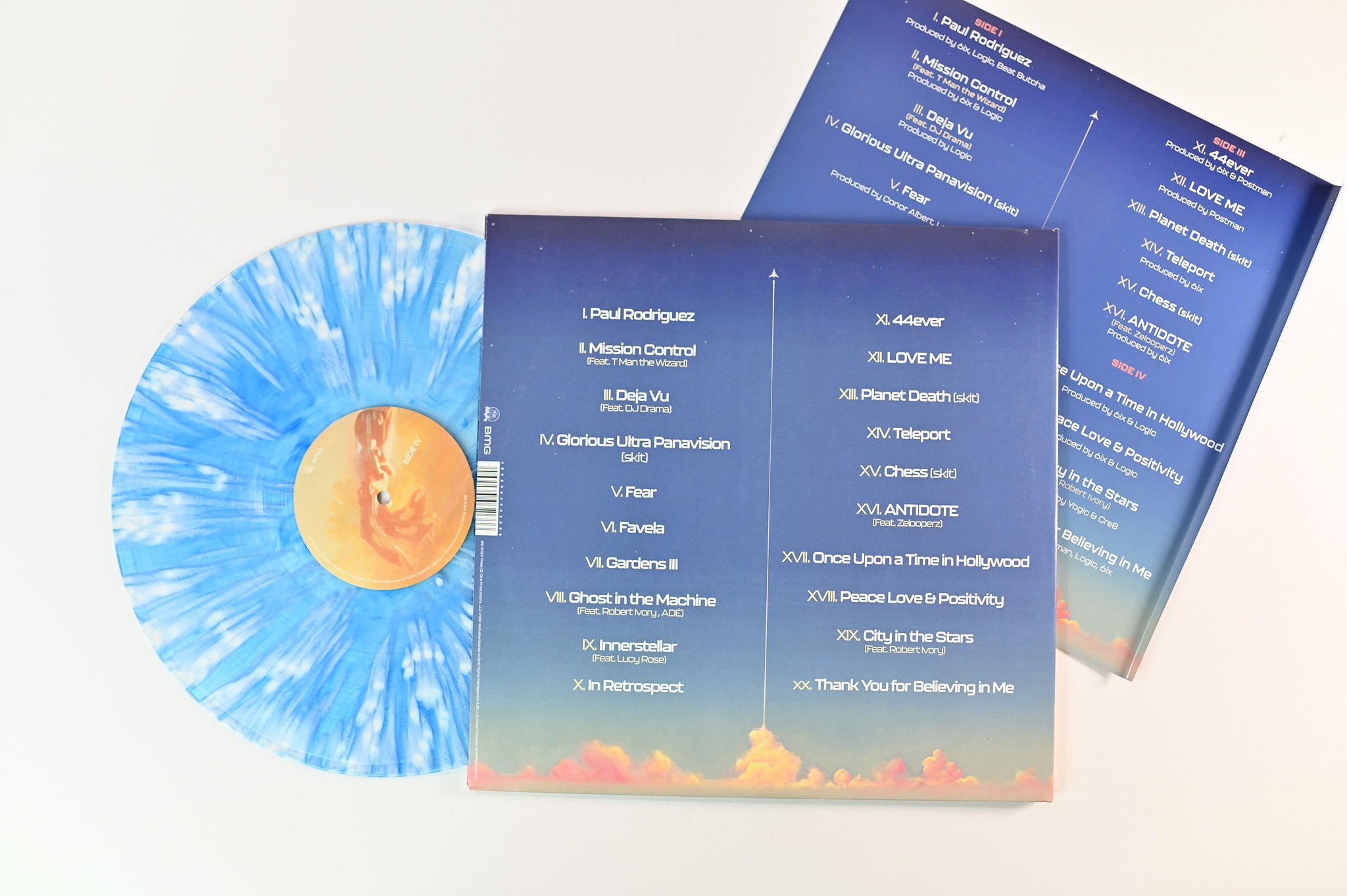 Logic - Ultra 85 on Three Oh One Productions White & Blue Splatter