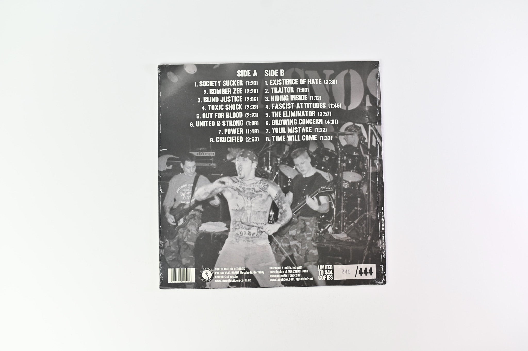 Agnostic Front - NYC Stompin' Crew Live In '85 on Street Justice Ltd Numbered Sealed