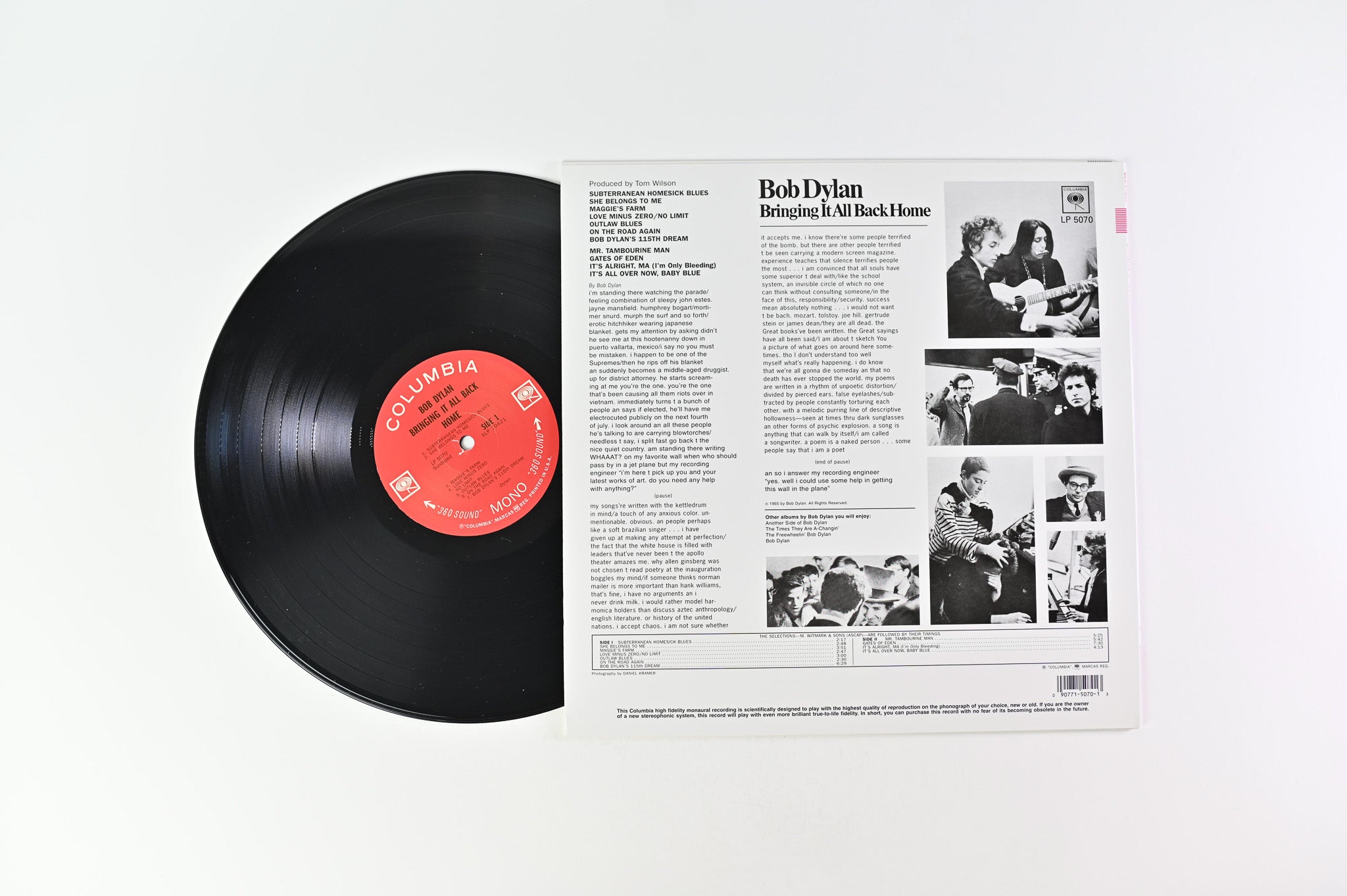 Bob Dylan - Bringing It All Back Home on Columbia Sundazed Reissue