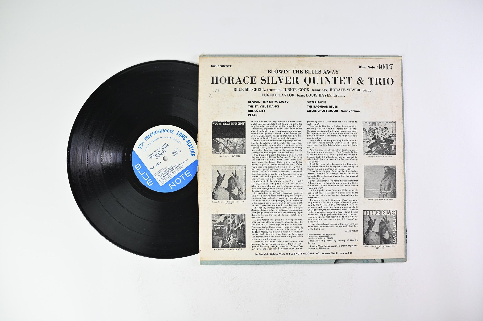 The Horace Silver Quintet - Blowin' The Blues Away on Blue Note – BLP 4017 Mono