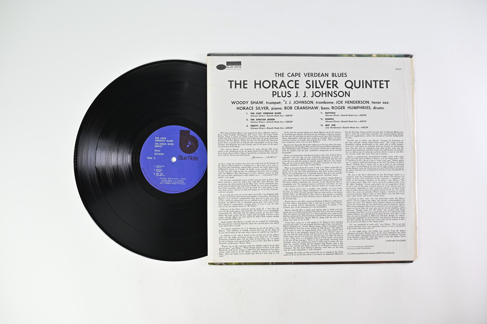The Horace Silver Quintet - The Cape Verdean Blues on Blue Note – BST 84220 Stereo 1970s Reissue