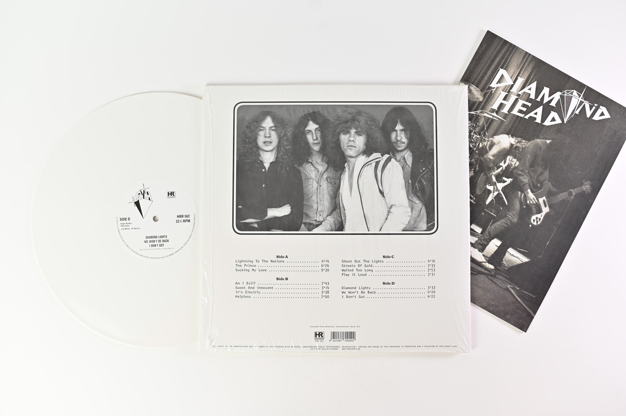 Diamond Head - Lightning To The Nations - The White Album on High Roller Ltd White Vinyl Reissue