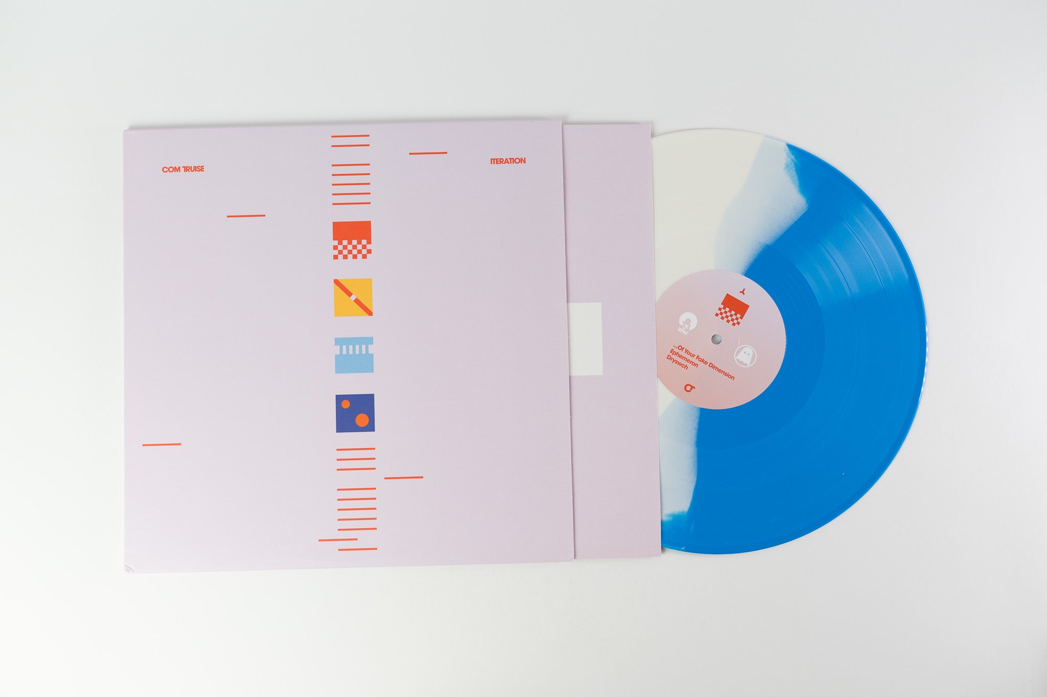 Com Truise - Iteration on Ghostly International Blue/White Split Vinyl