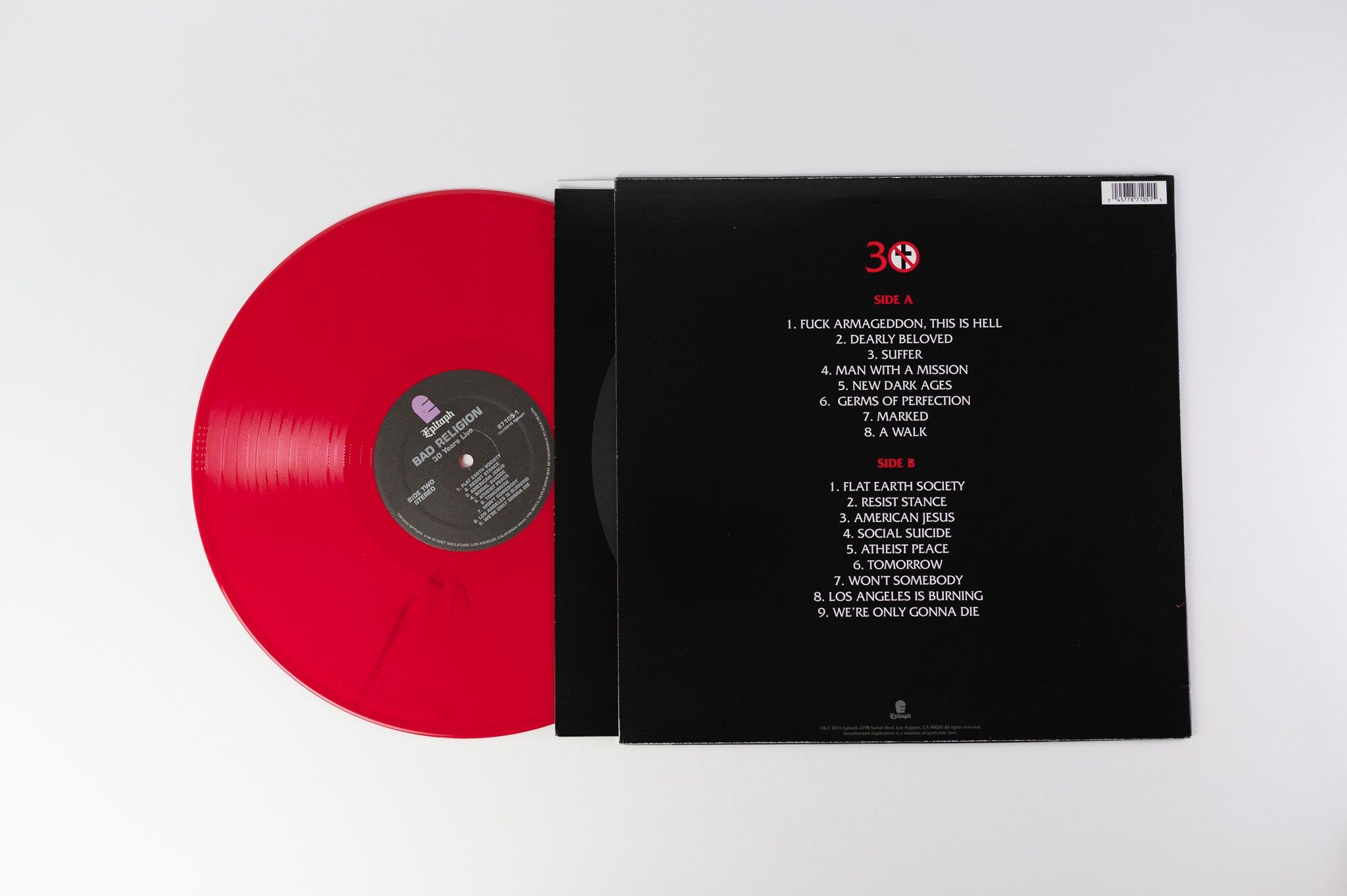 Bad Religion - 30 Years Live on Epitaph Red Opaque Vinyl