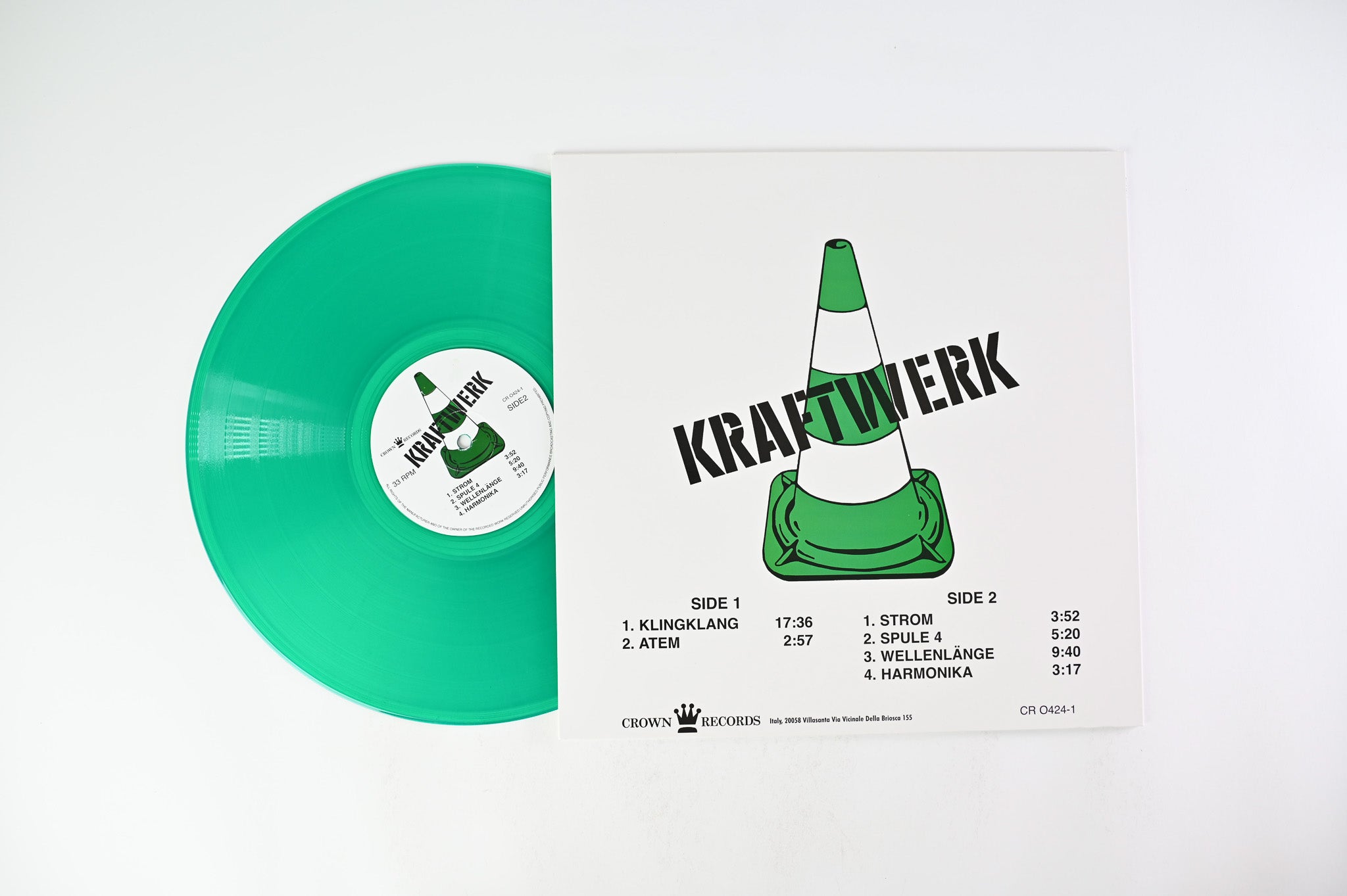 Kraftwerk - Kraftwerk 2 on Crown Records - Green Vinyl - Unofficial pressing