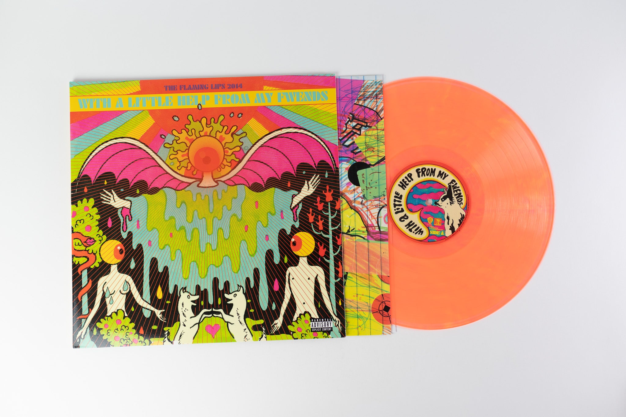 The Flaming Lips - With A Little Help From My Fwends on Warner Bros. Records Orange Fluorescent