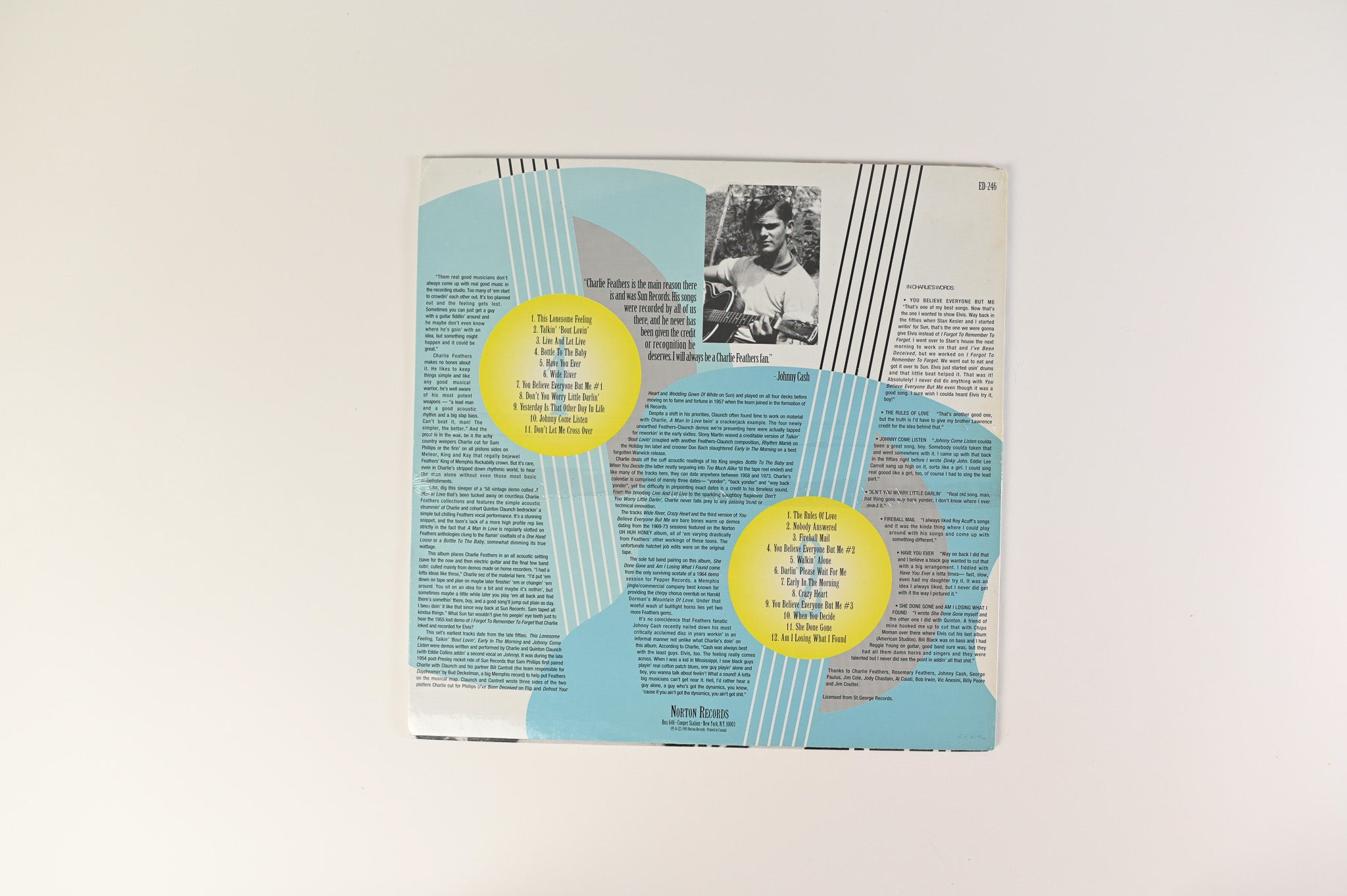 Charlie Feathers - Tip Top Daddy - Unissued Acoustic Demos 1958-73 on Norton Sealed