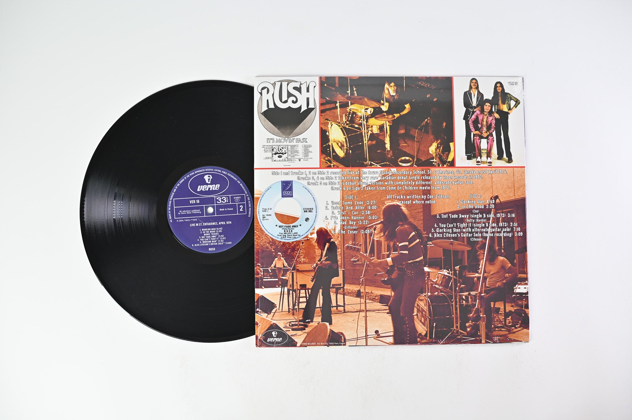 Rush - Live In St. Catharines, April 1974 on Verne Records - Unofficial pressing