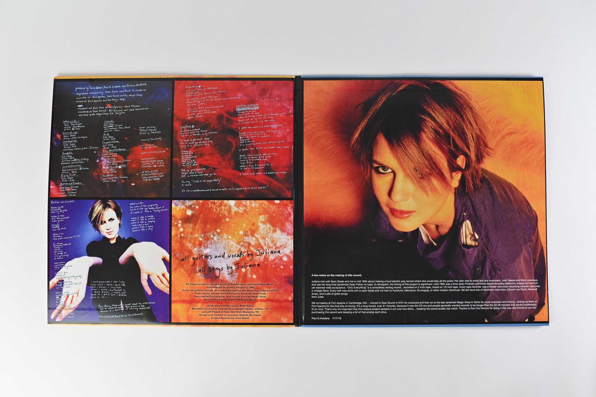 Juliana Hatfield - Only Everything Reissue, Numbered on Run Out Groove Orange & Blue Vinyl