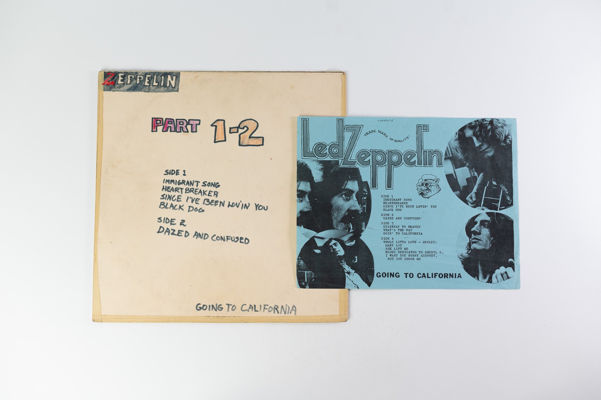 Led Zeppelin - Going To California Rare Yellow Vinyl TMOQ With Homemade Hand Drawn Cover Unofficial Pressing
