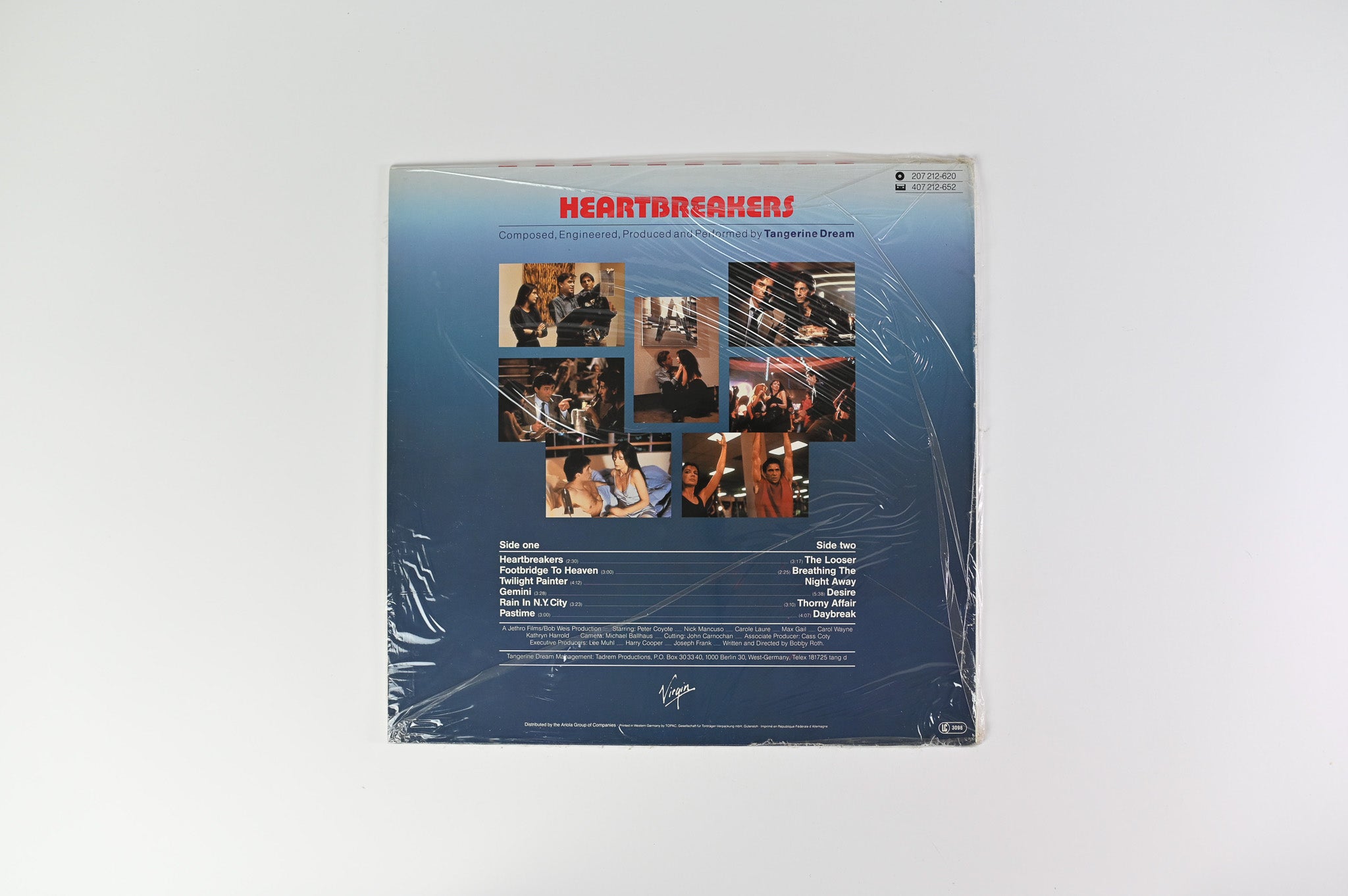 Tangerine Dream - Heartbreakers (Music From The Original Soundtrack) on Virgin German Press Sealed