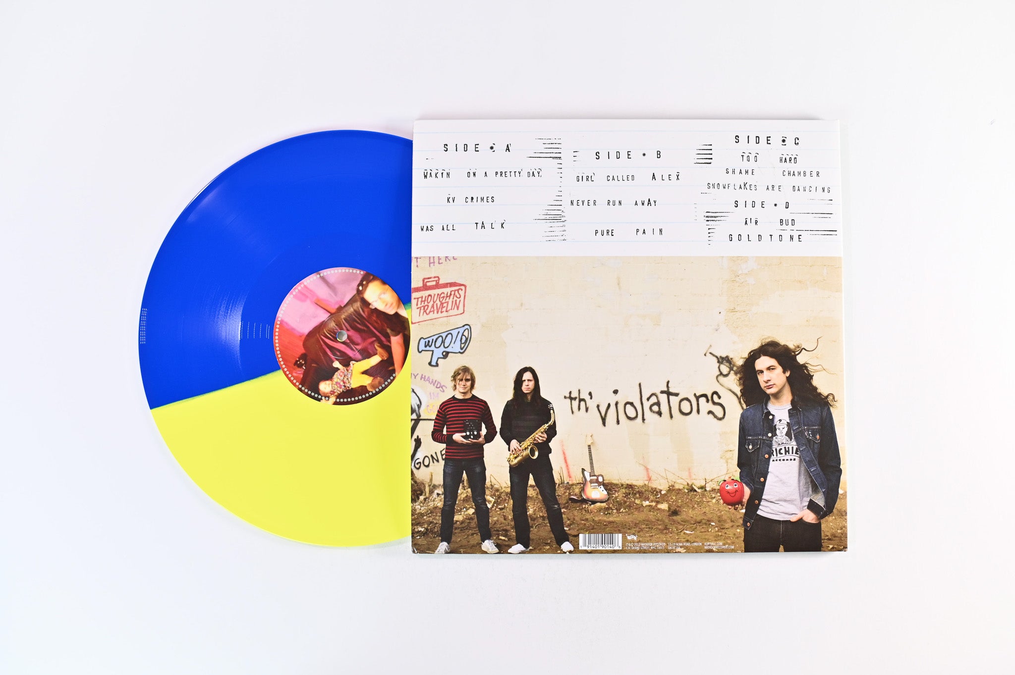 Kurt Vile - Wakin On A Pretty Daze on Matador Ltd Yellow/Blue Split Reissue