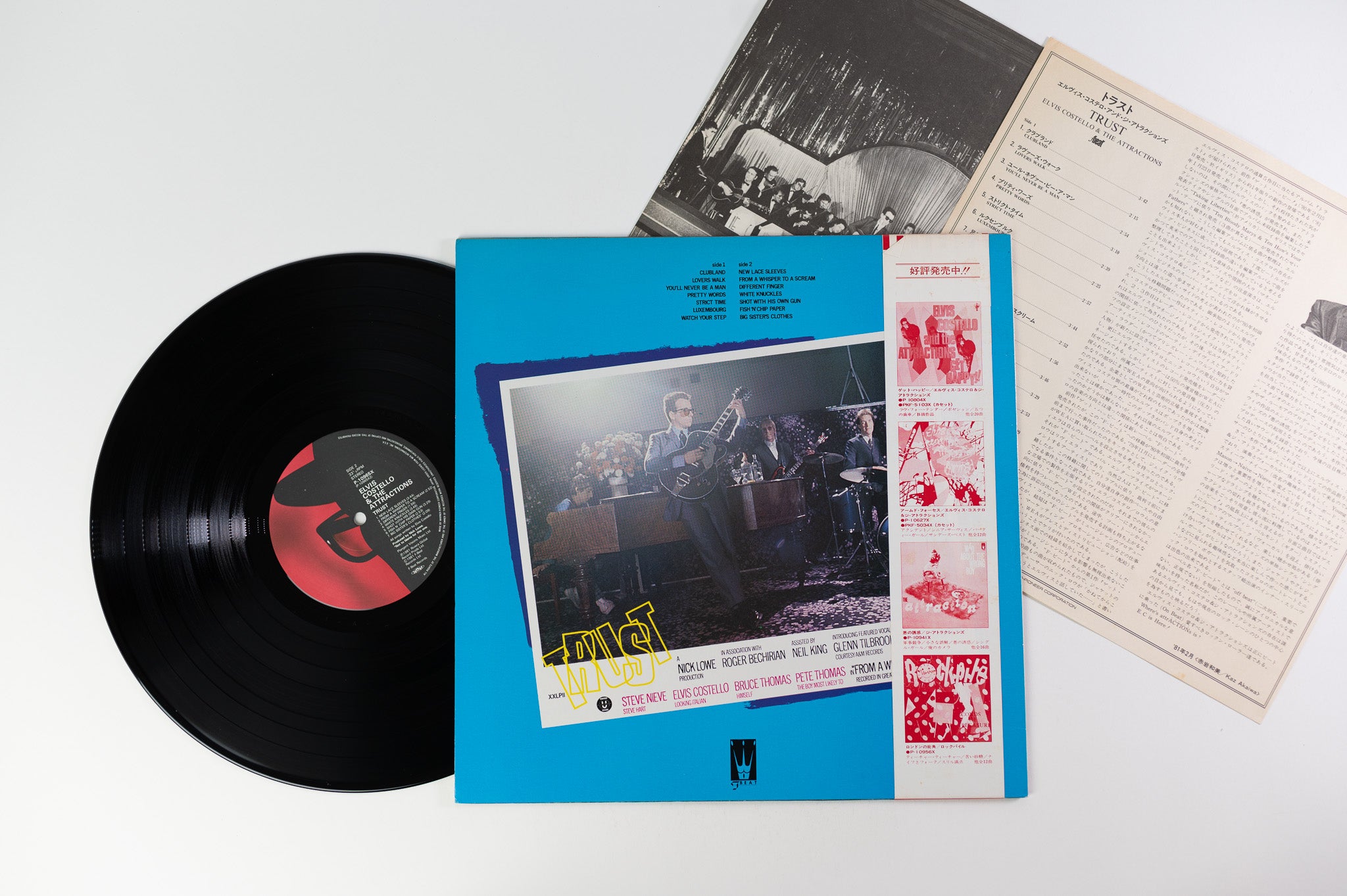 Elvis Costello & The Attractions - Trust on F-Beat Japanese Pressing