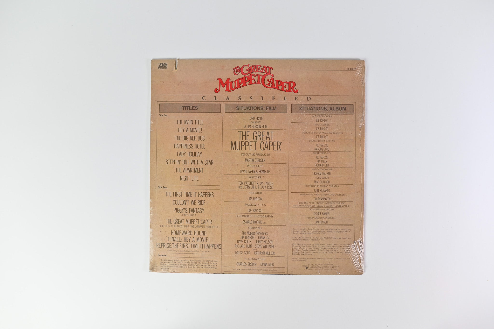 The Muppets - The Great Muppet Caper (Original Soundtrack) on Atlantic Sealed
