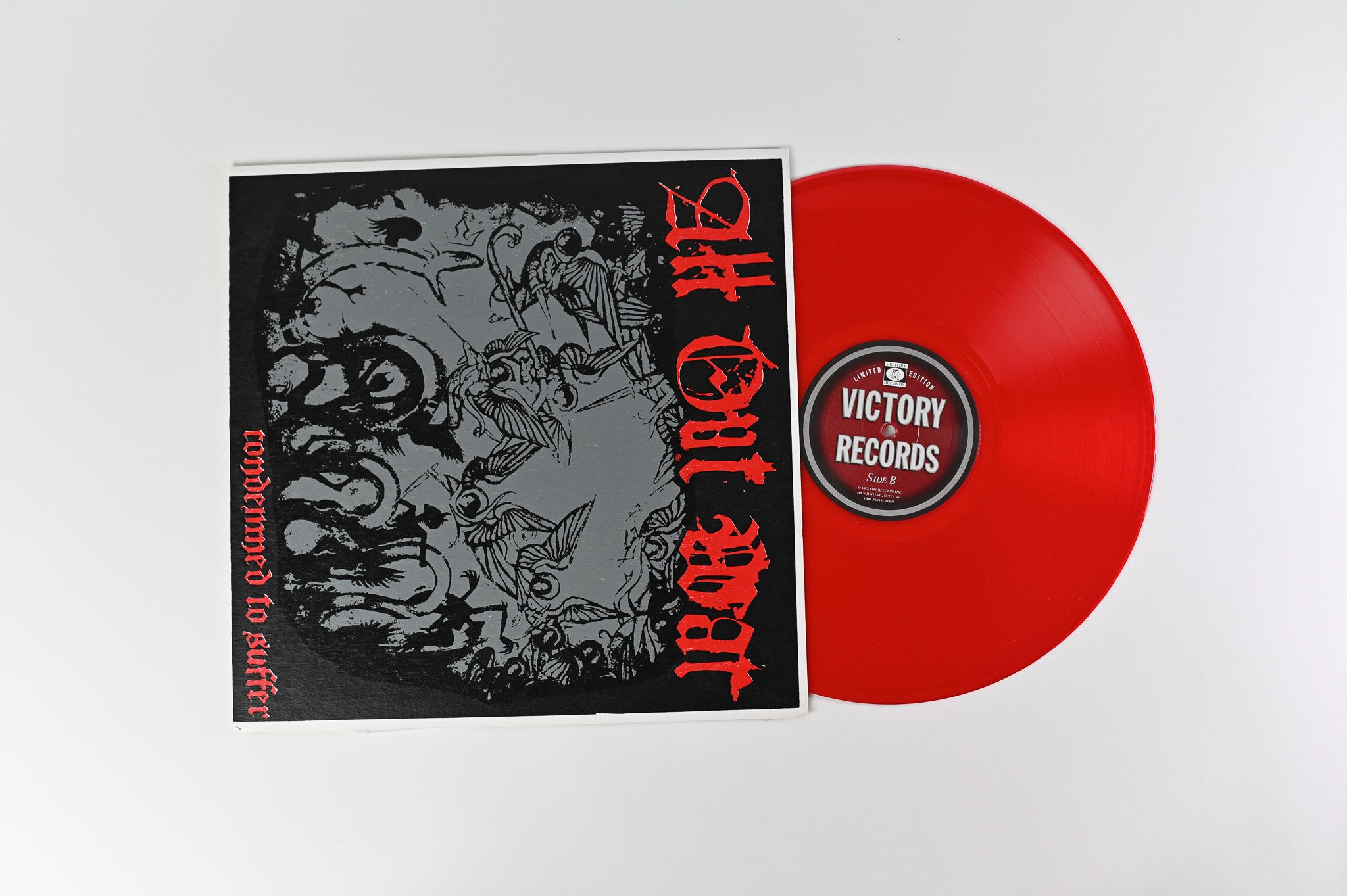 All Out War - Condemned To Suffer on Victory Records Red Transparent Vinyl
