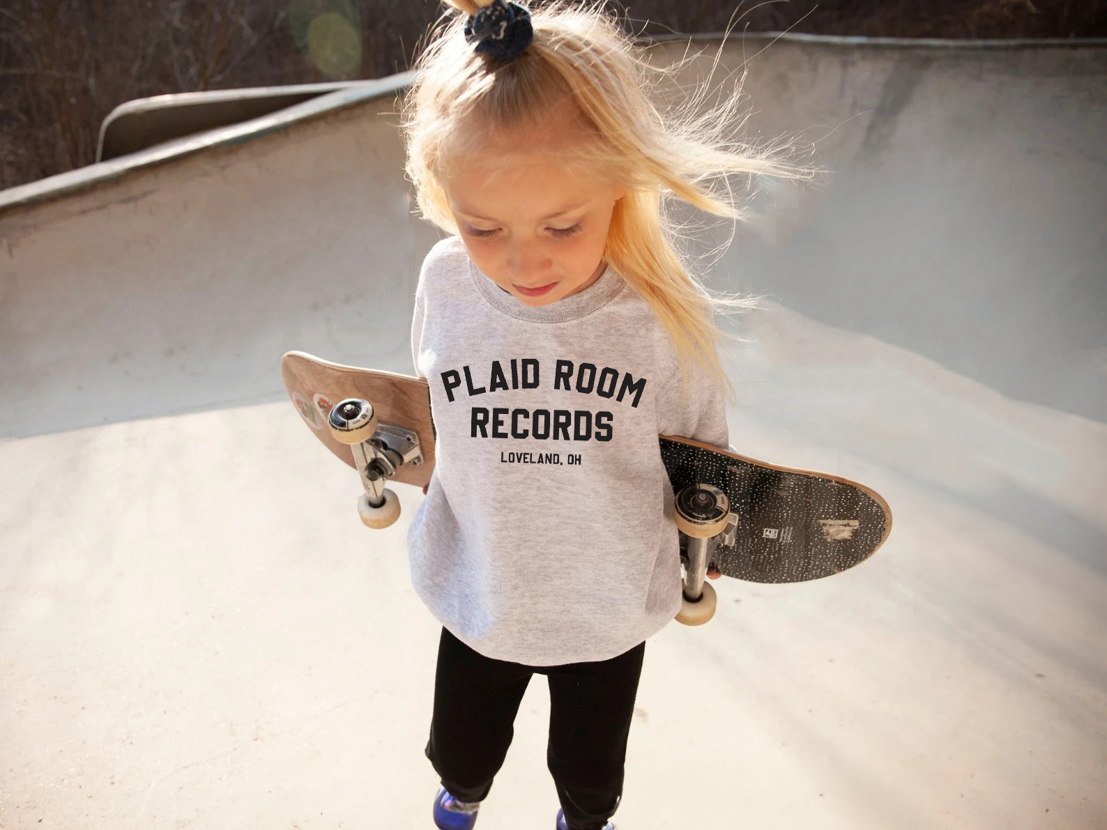 Plaid Room College YOUTH Sweatshirt - Grey