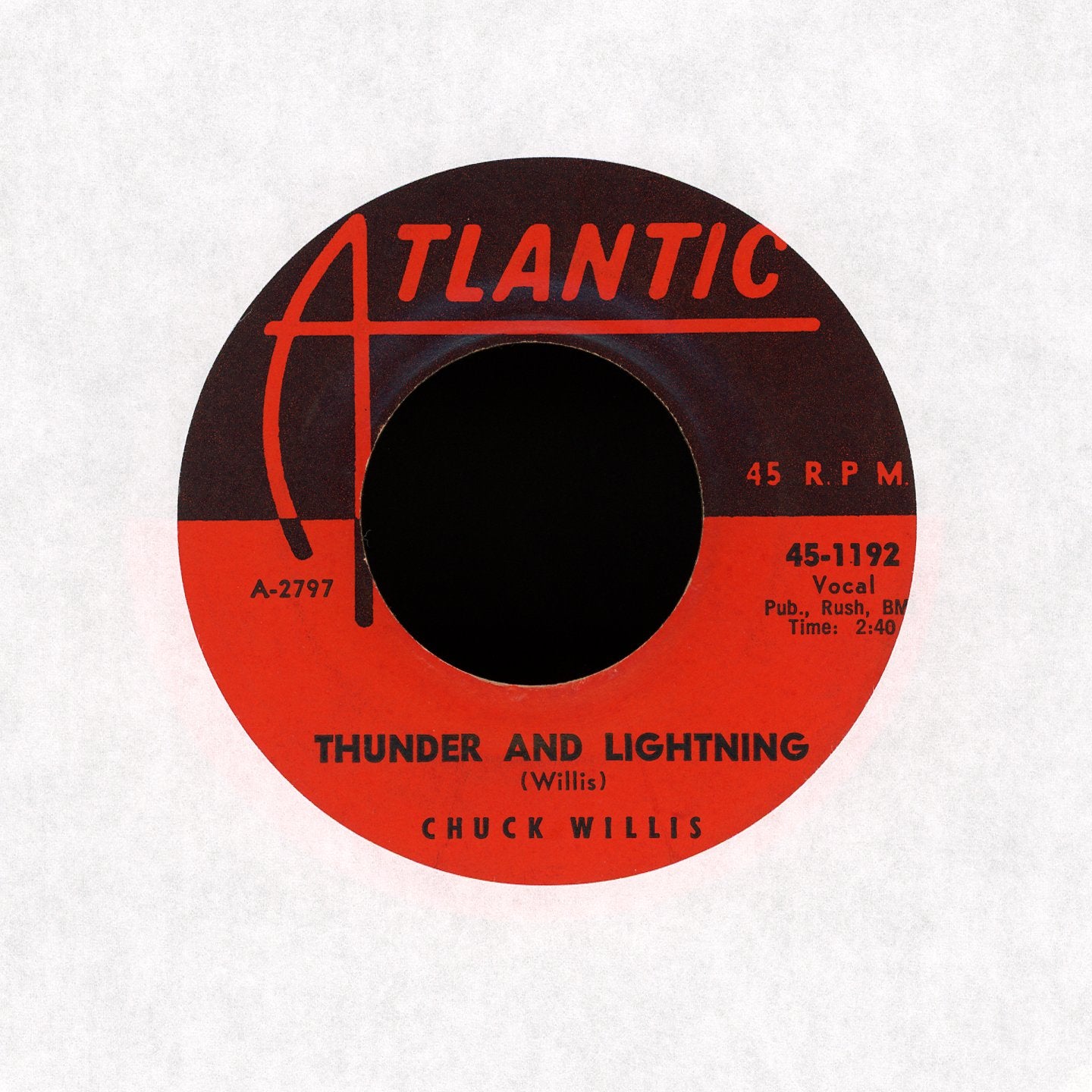 Chuck Willis - Thunder And Lightning on Atlantic R&B 45