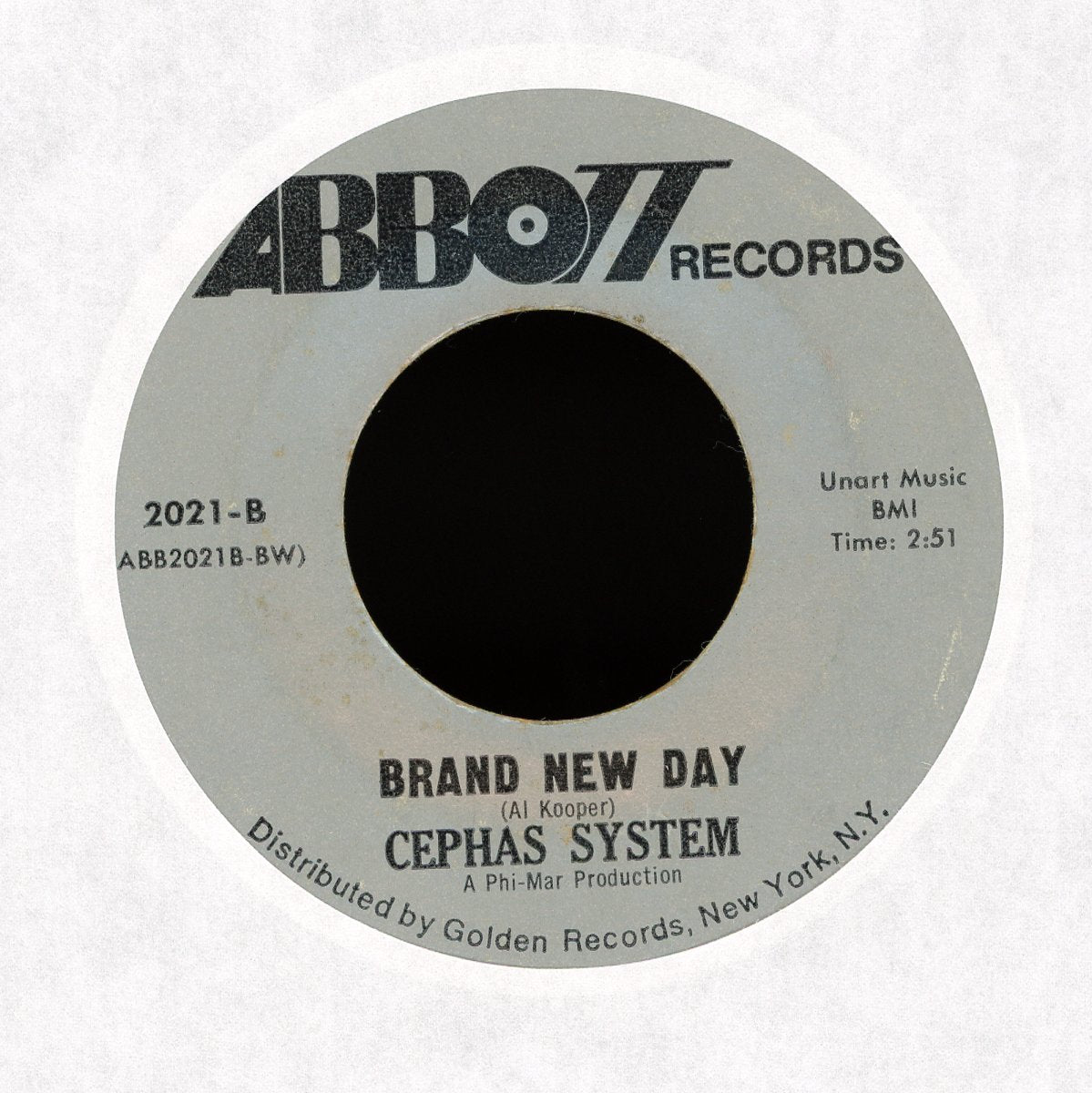 Cephas System - Always Room For One More Fool / Brand New Day on Abbott Records Soul 45