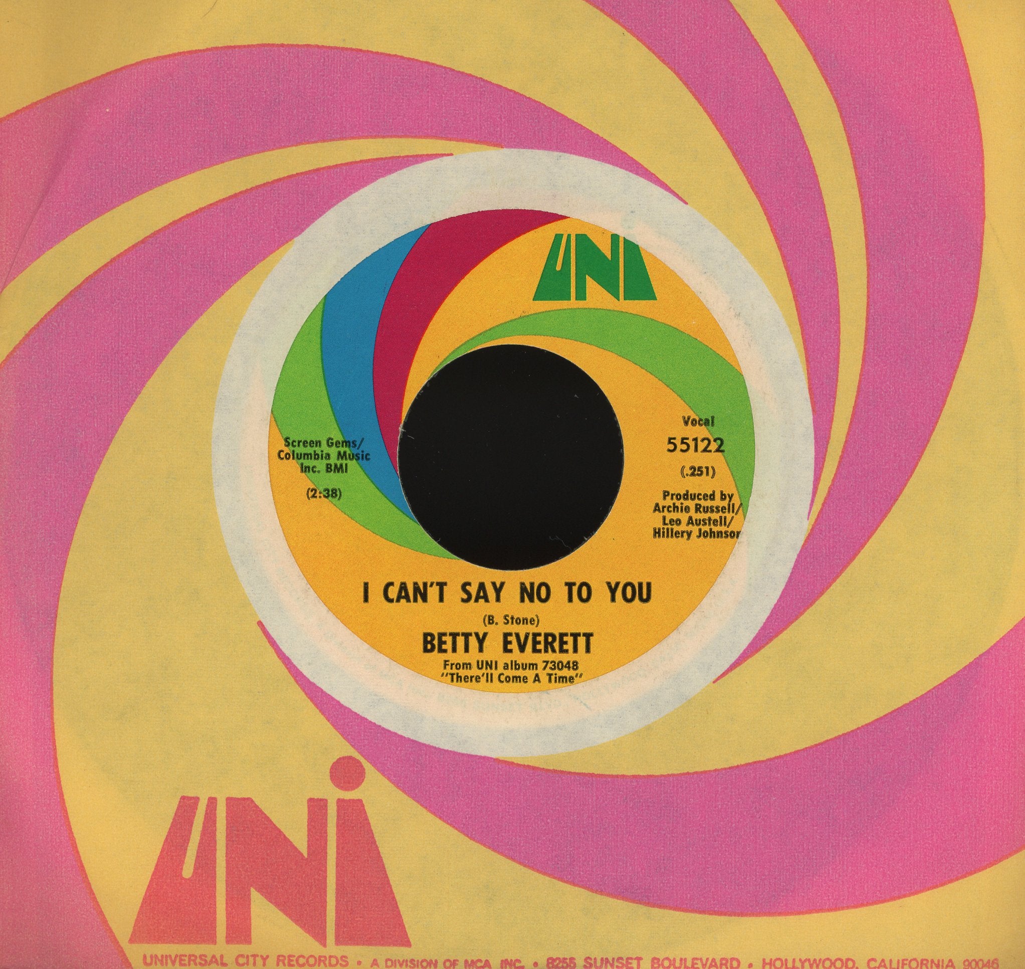 Betty Everett - I Can't Say No To You on UNI Records Soul 45