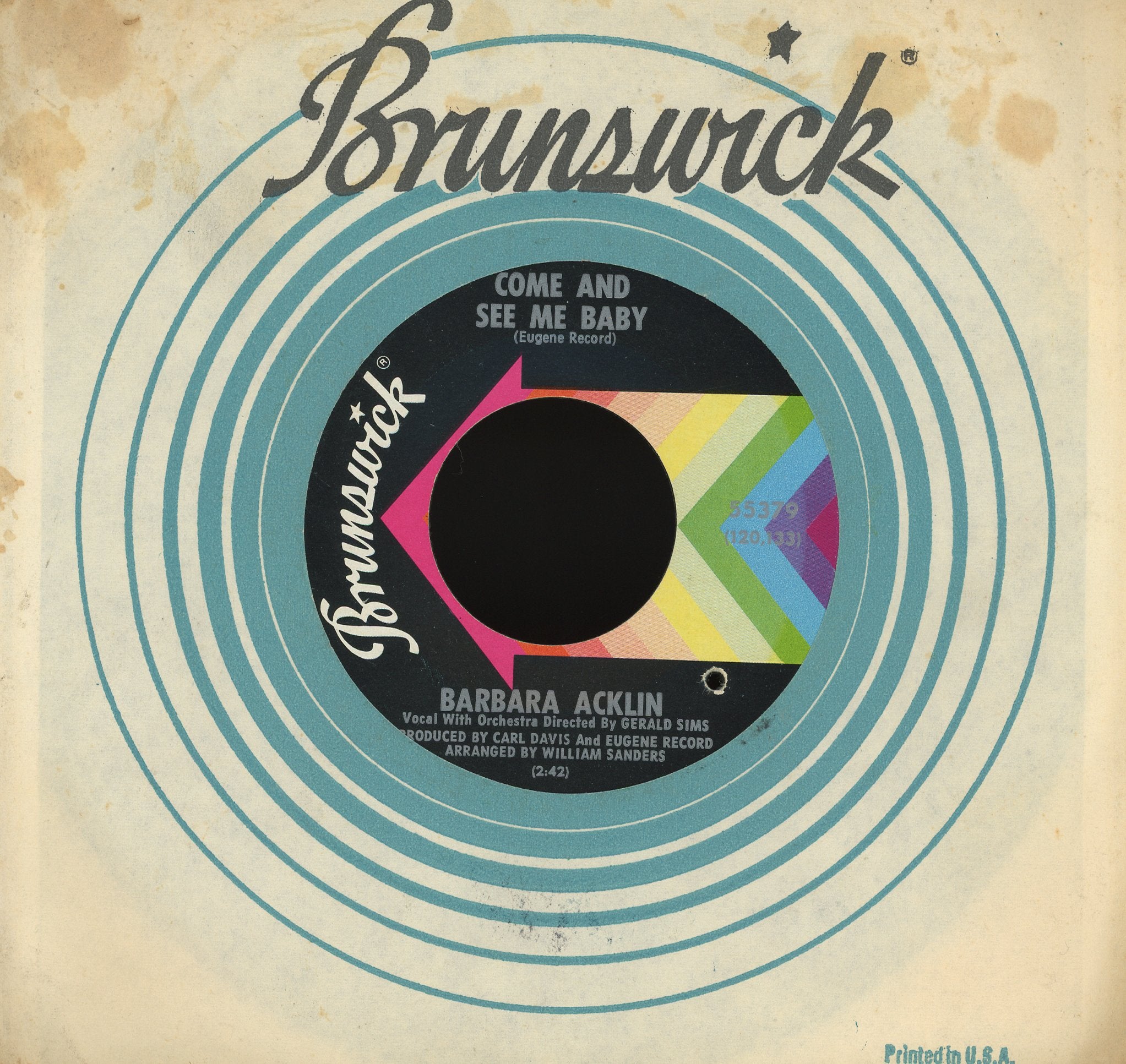 Barbara Acklin - Love Makes A Woman on Brunswick Soul 45
