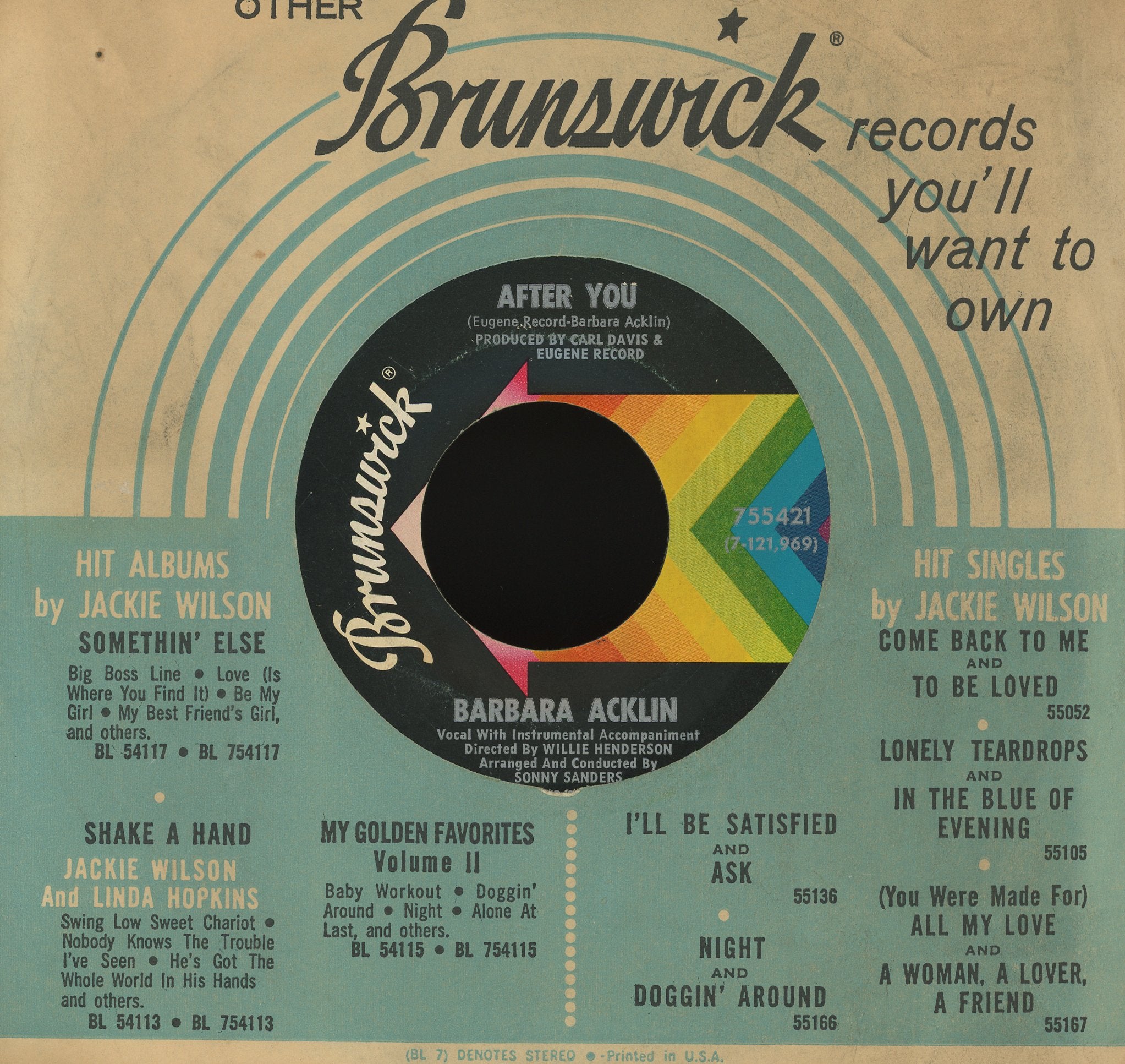 Barbara Acklin - After You / More Ways Than One on Brunswick - Soul 45
